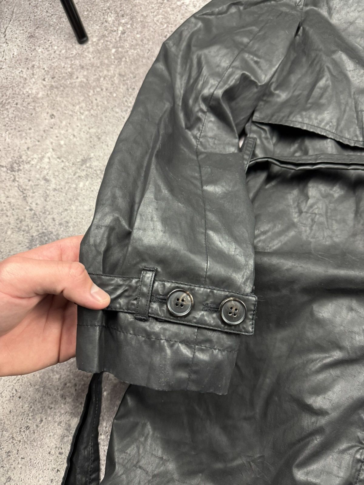 Allsaints Vintage Allsaints Y2K Black Trench coat Size XS / US 0-2 / IT 36-38 - 12 Thumbnail