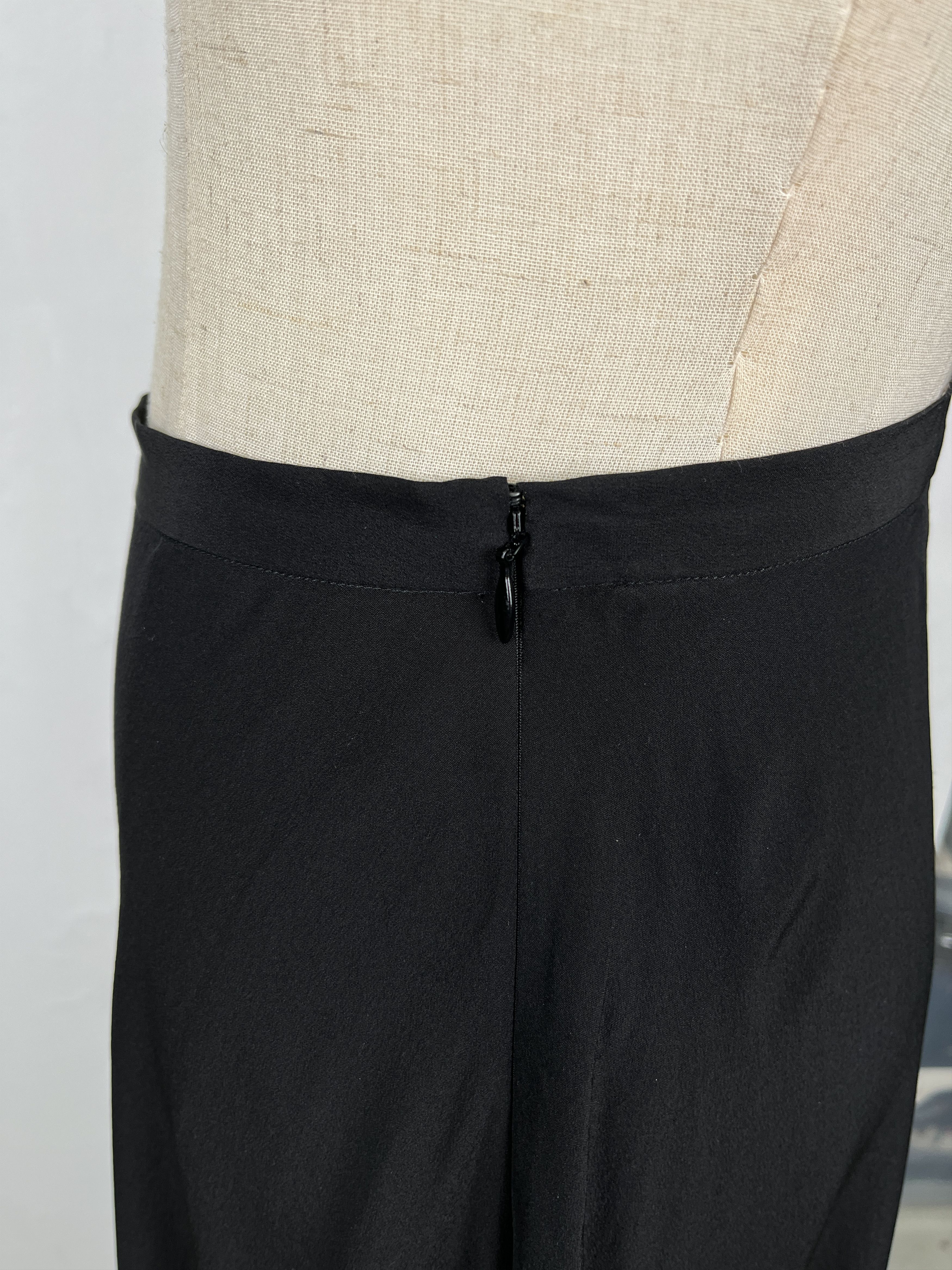 Dior Christian Dior Black Silk Midi Skirt Size 25" / US 0 / IT 36 - 3 Thumbnail