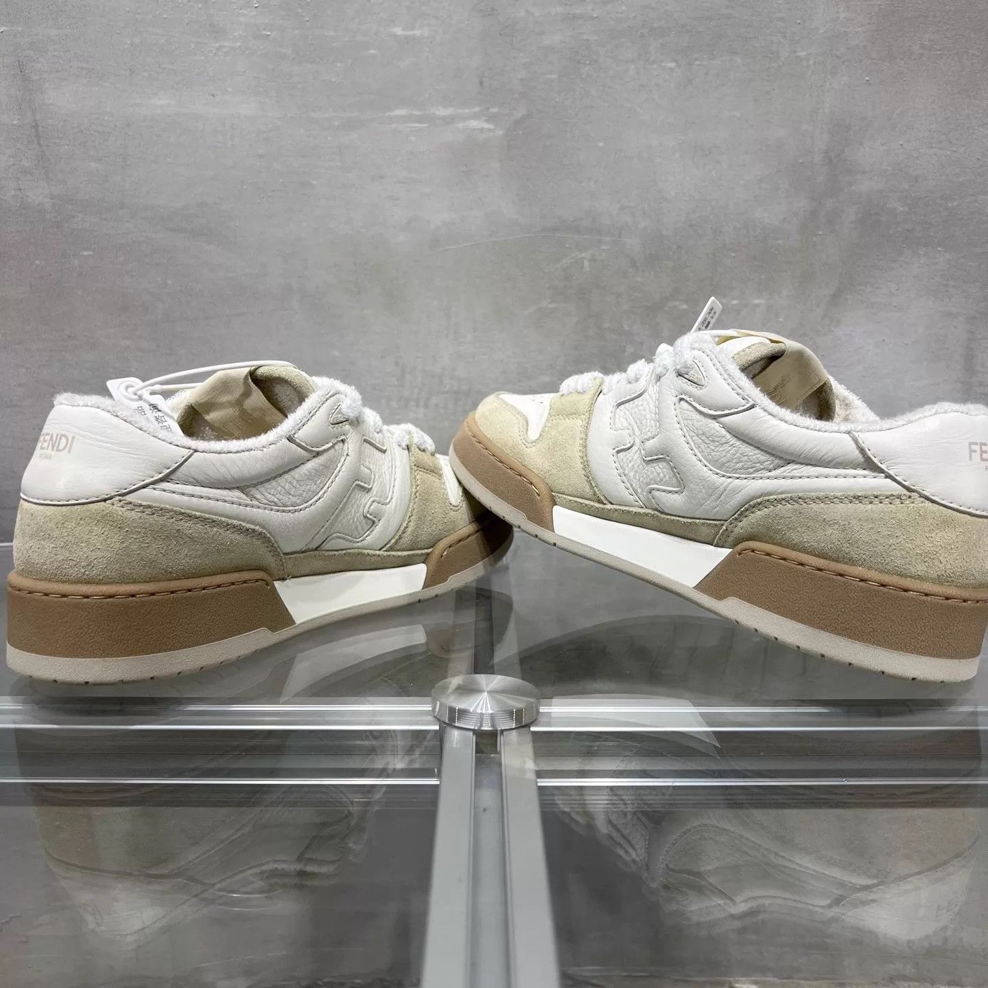 Fendi Fendi Match Lace-up Sneakers Cream 38 Size US 7.5 / IT 37.5 - 5 Thumbnail
