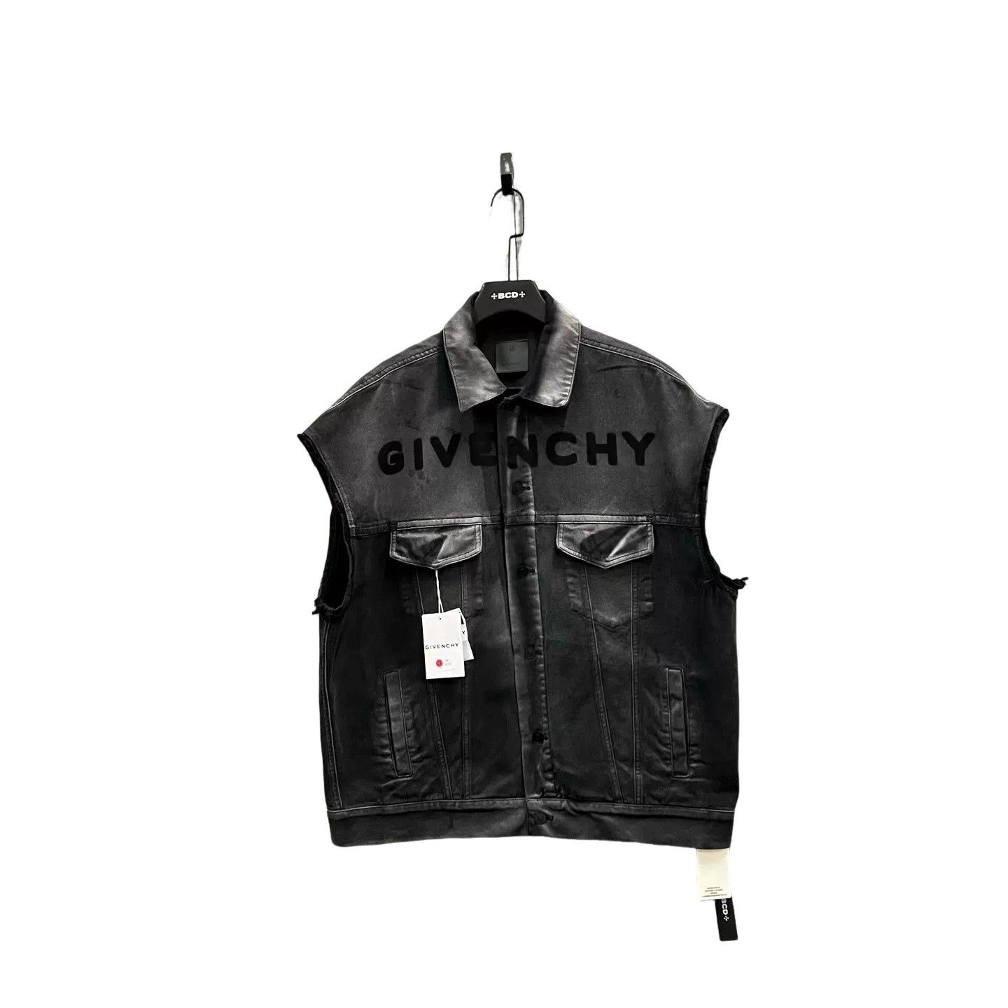 Givenchy Givenchy Logo Embroidered Denim Vest XL Size US XL / EU 56 / 4 - 1 Thumbnail