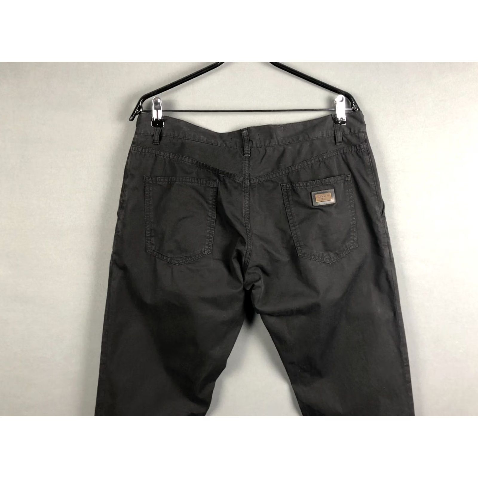 Dolce & Gabbana Dolce&Gabbana Pants Men's 50 Black Cotton Chino Regular Flat Front Logo Pockets Vintage No Size US 34 / EU 50 - 3 Thumbnail