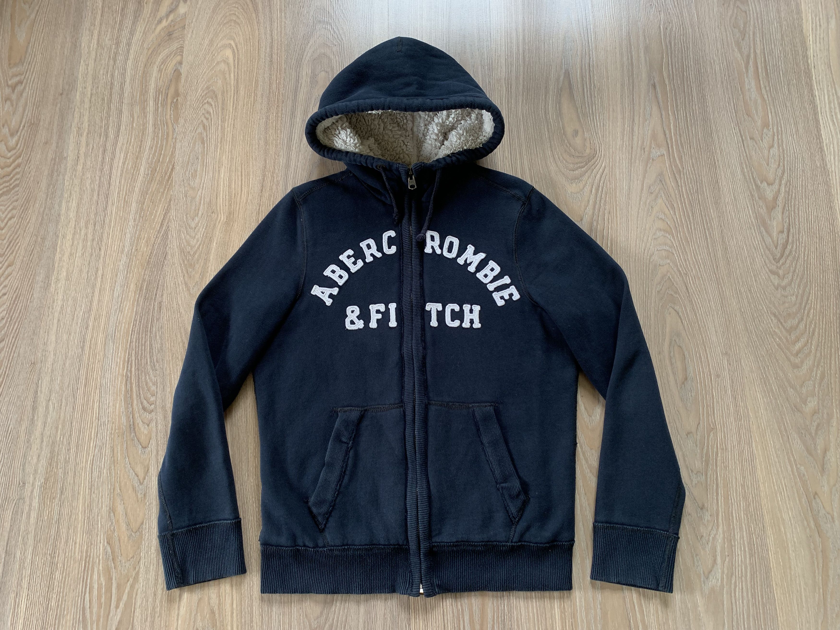 Abercrombie & Fitch × Japanese Brand Abercrombie & Fitch Heavy Womens Zip Sherpa Hoodie Size L / US 10 / IT 46 - 2 Thumbnail