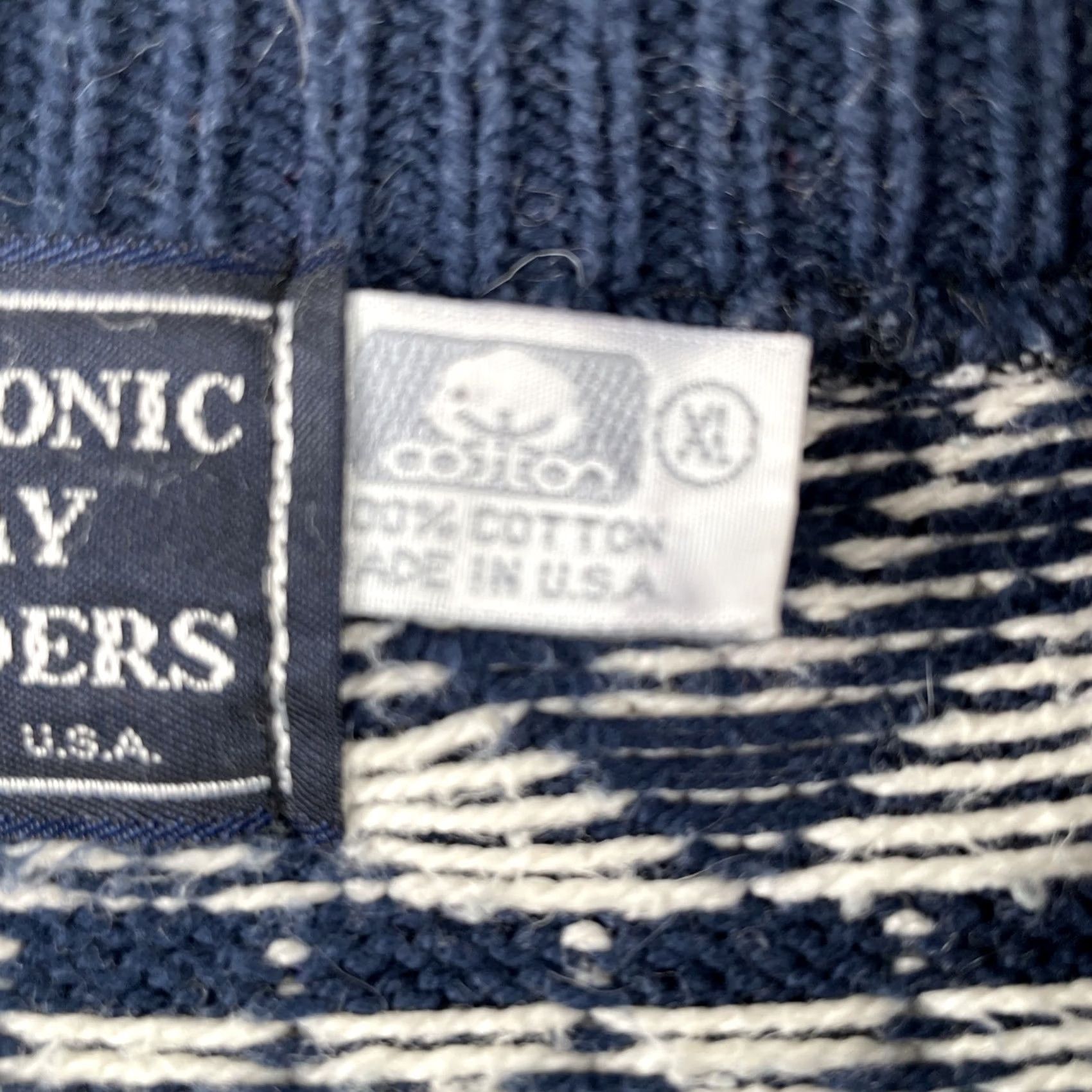 Vintage VINTAGE Peconic Bay Traders Men’s XL Cotton Knit Sweater Made In USA 90s EUC Size US XL / EU 56 / 4 - 6 Thumbnail