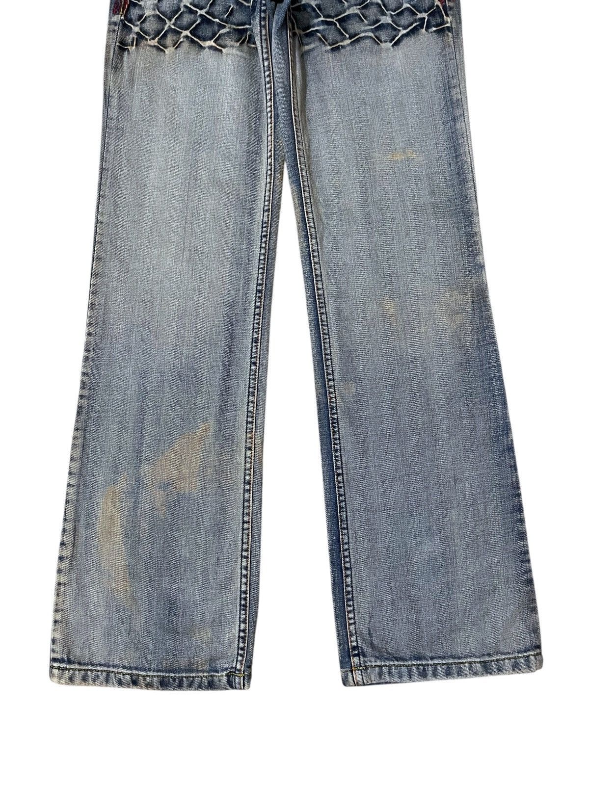 GOSTAR DE FUGA FLARED💥 GAZOZ Web Dirted Style Rebel Denim Washed Size US 31 - 4 Thumbnail