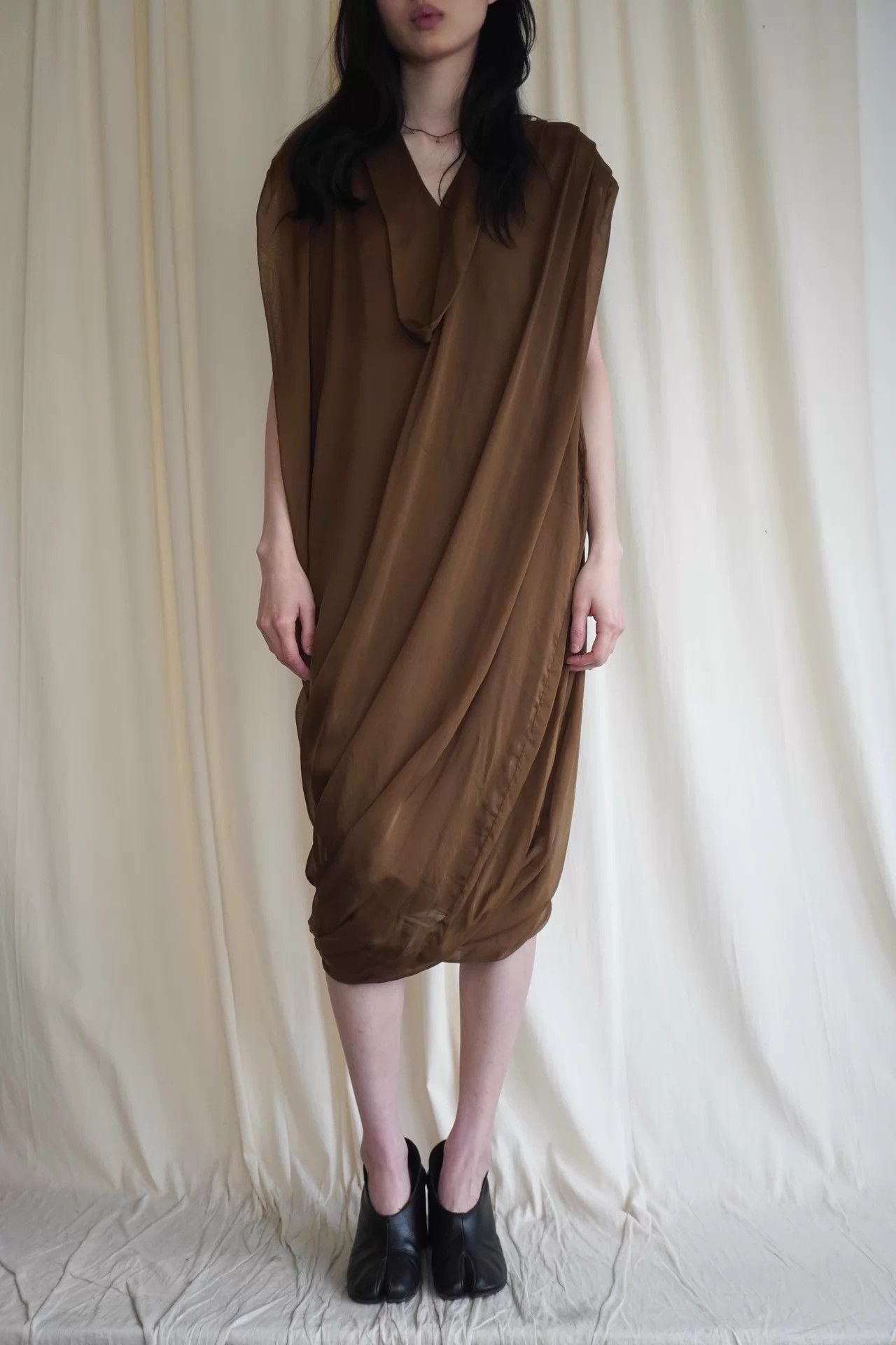 Lanvin LANVIN 1990s Early Rare Silk Double Layer Dress Size S / US 4 / IT 40 - 2 Thumbnail