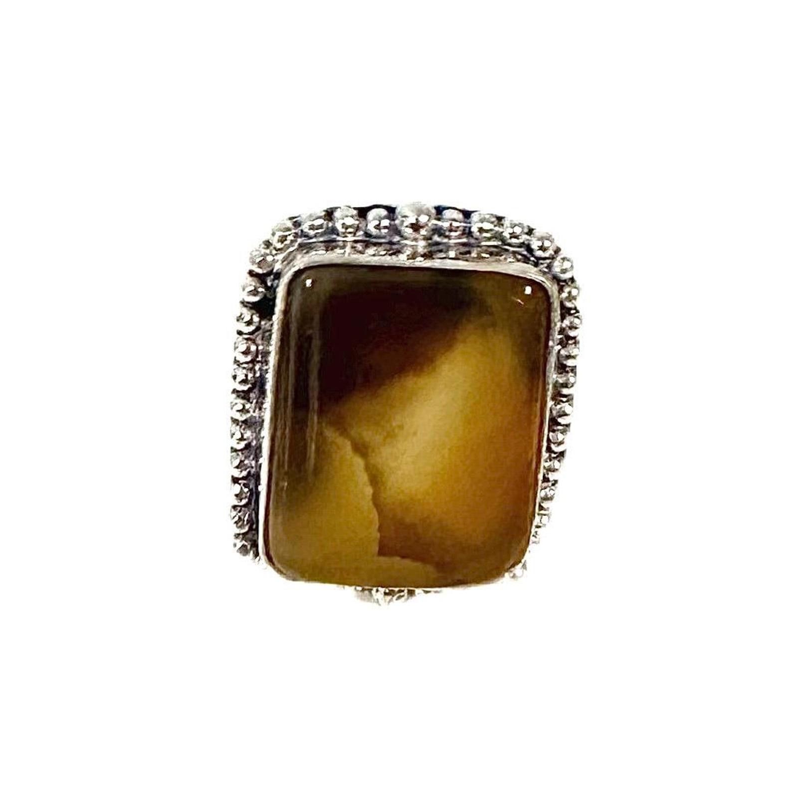 Other Silver Carnelian Agate Ring: 925, Brown Gemstone, Size 7 Size ONE SIZE - 1 Thumbnail