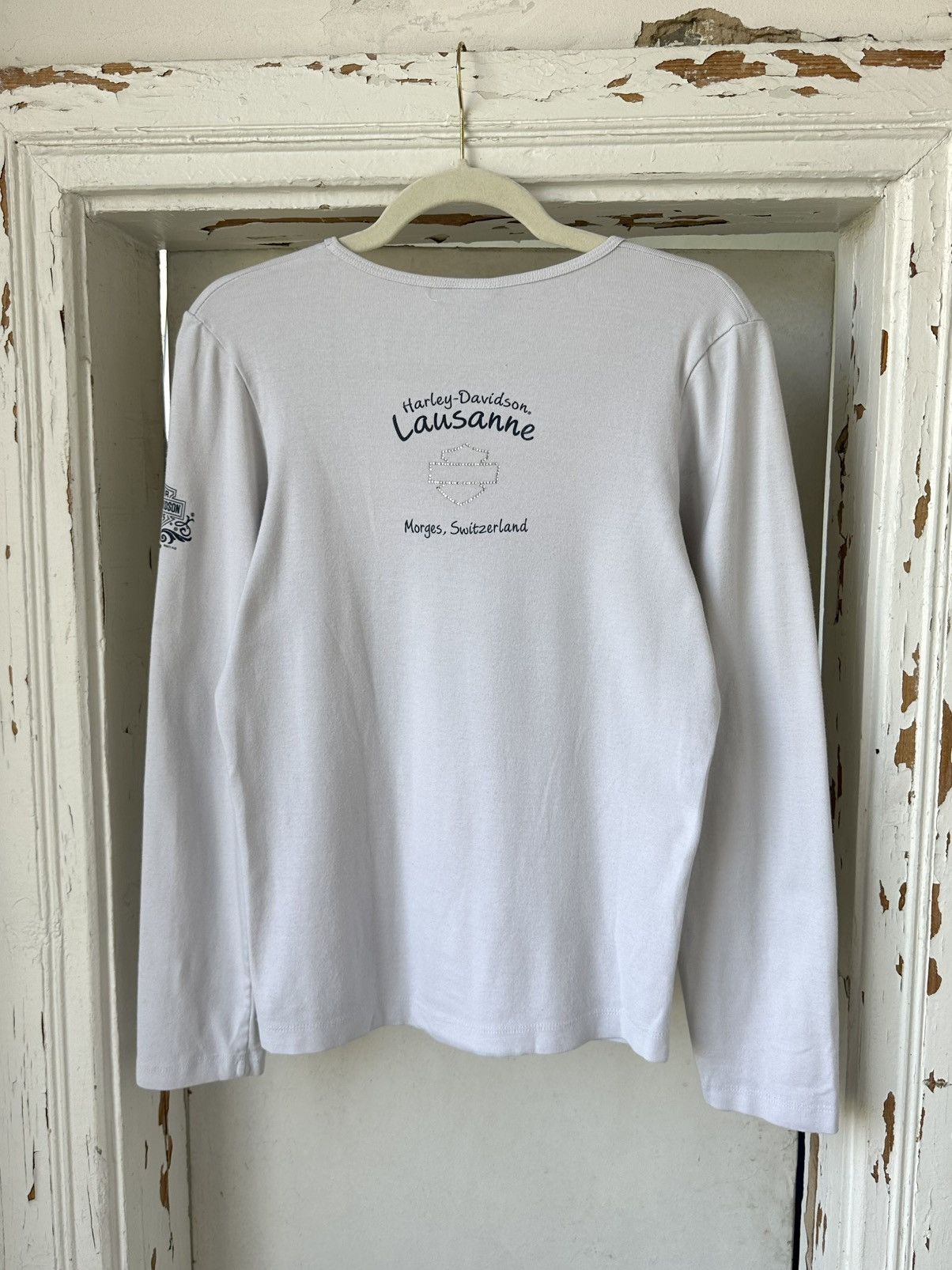 Vintage Vintage Harley-Davidson White Long Sleeve Size XL / US 12-14 / IT 48-50 - 11 Thumbnail