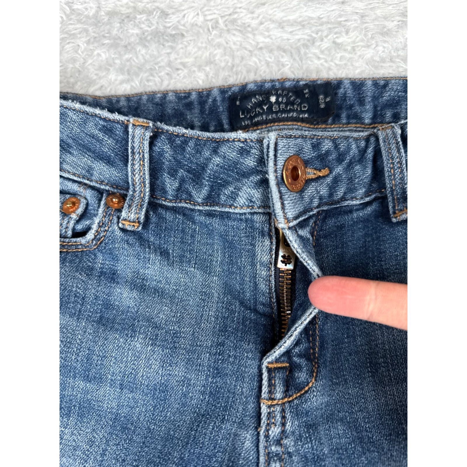 Lucky Brand Lucky Brand Jeans Women 8 Blue Denim Skinny Tapered Low Rise 29x29 Cotton Blend 5-Pocket Design Distressed Size 30" / US 8 / IT 44 - 5 Thumbnail