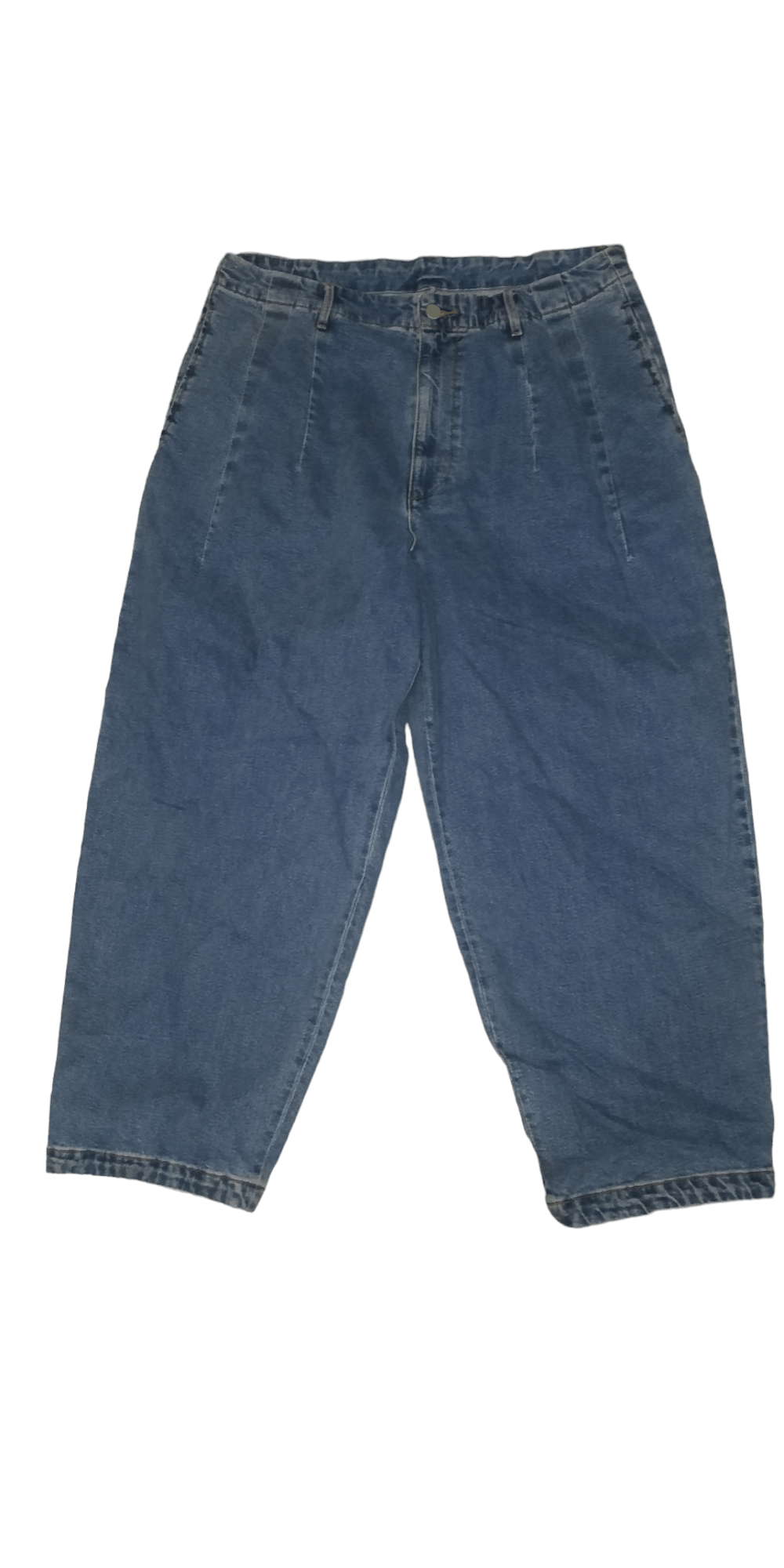 GU GU Pleated Baggy Balloon Jeans Size US 35 - 2 Thumbnail