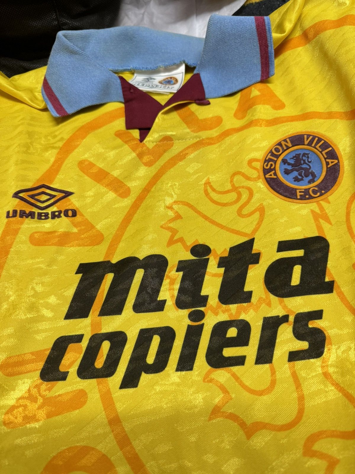 Nike Aston Villa 91/93 vintage third away shirt Size US L / EU 52-54 / 3 - 3 Thumbnail