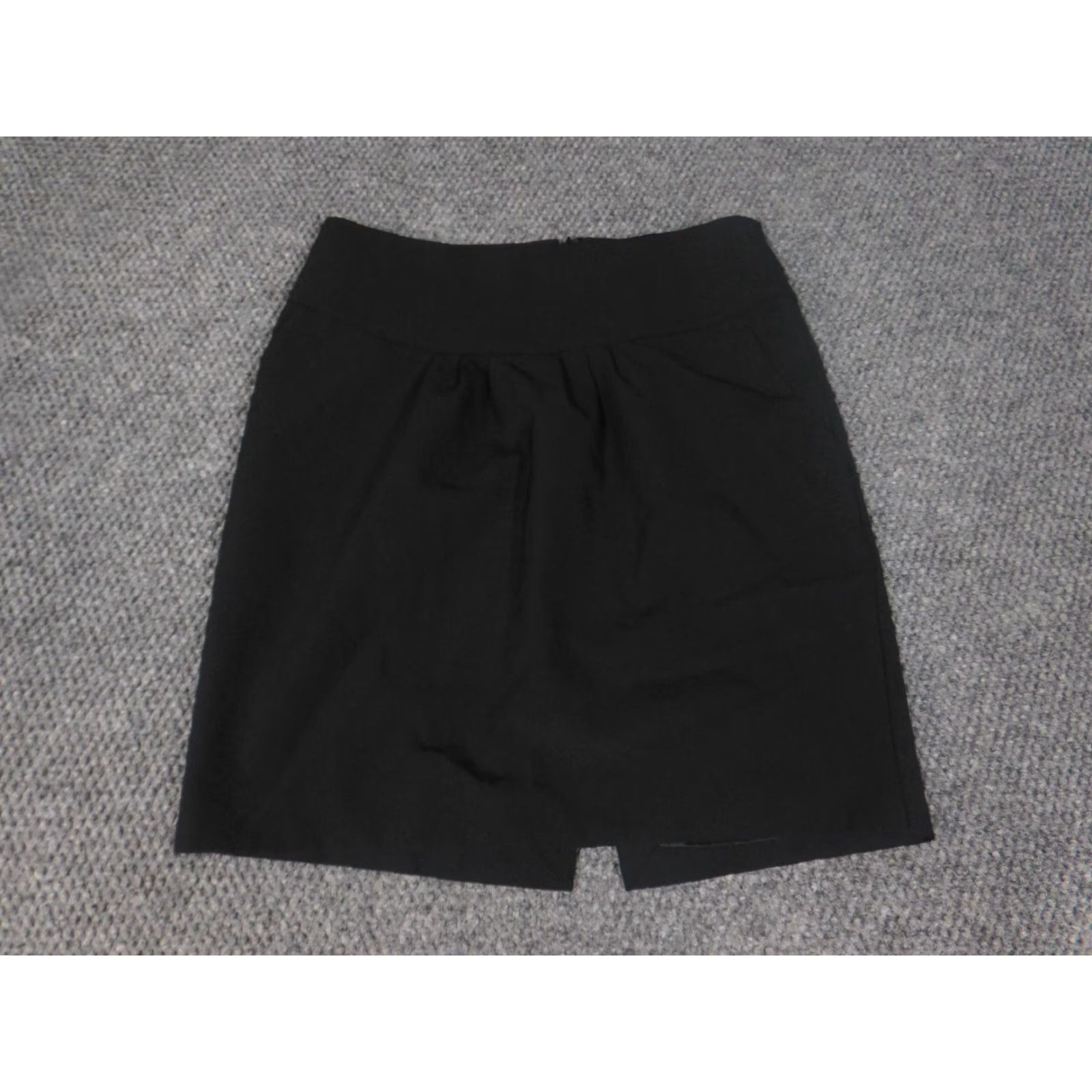 Express Express Skirt Women 2 Black A-Line Knee Length Zipper Lined Knit Polyester Viscose Casual Regular Rise Mid Vintage No N/A Size 26" / US 2 / IT 38 - 2 Thumbnail