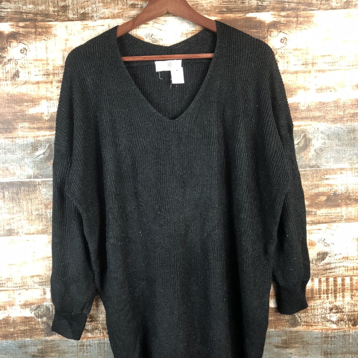 Homespun Knitwear × Japanese Brand DL R.P.S Black long Knitwear #C735 Size M / US 6-8 / IT 42-44 - 2 Thumbnail