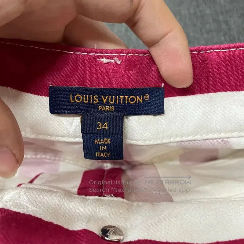 Louis Vuitton Louis Vuitton Women's Red and White Striped Shorts . Size 22" - 5 Thumbnail
