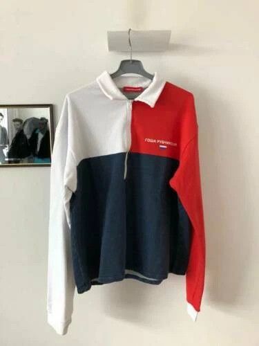 Gosha Rubchinskiy Gosha Rubchinskiy Polo HALF Zip Logo SS16 Sweatshirt Size US S / EU 44-46 / 1 - 1 Thumbnail