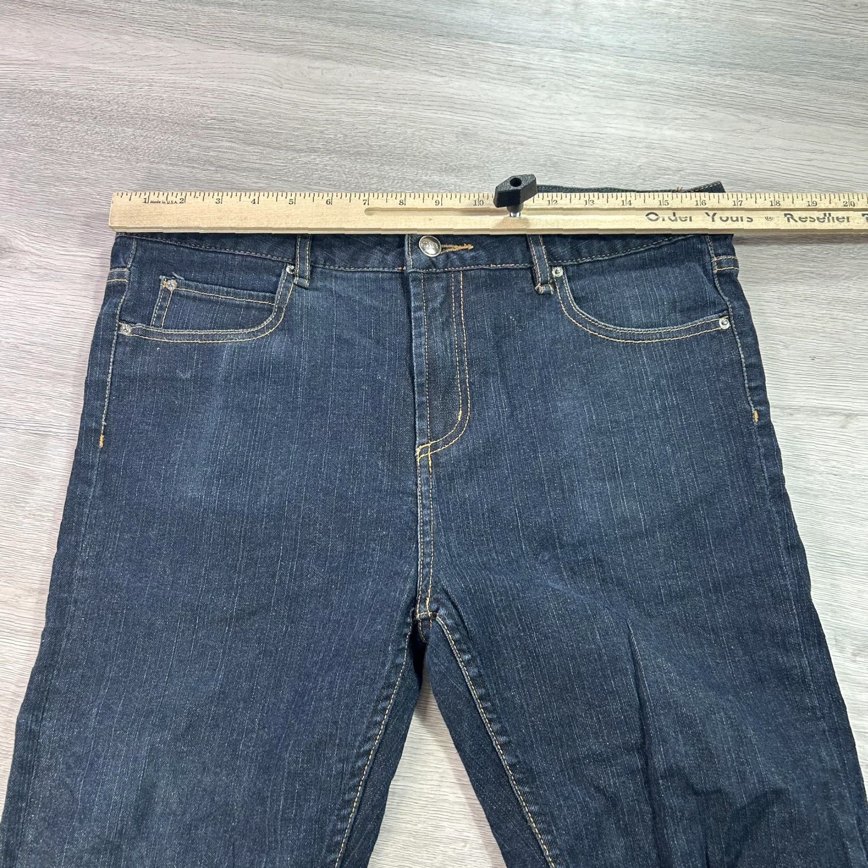 Obey Obey Jeans Mens 34x31 Dark Wash Tight Stretch Straight Leg Denim Classic Style Size US 34 / EU 50 - 5 Thumbnail