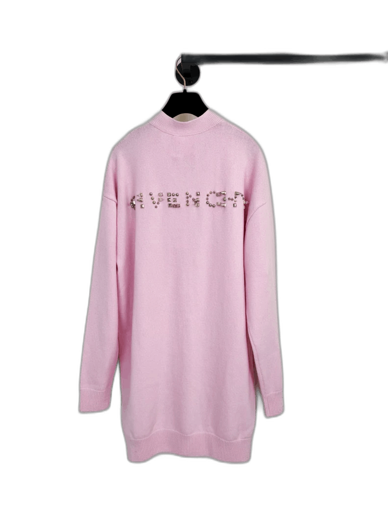 Givenchy Pink Cardigan with Metal Studs
