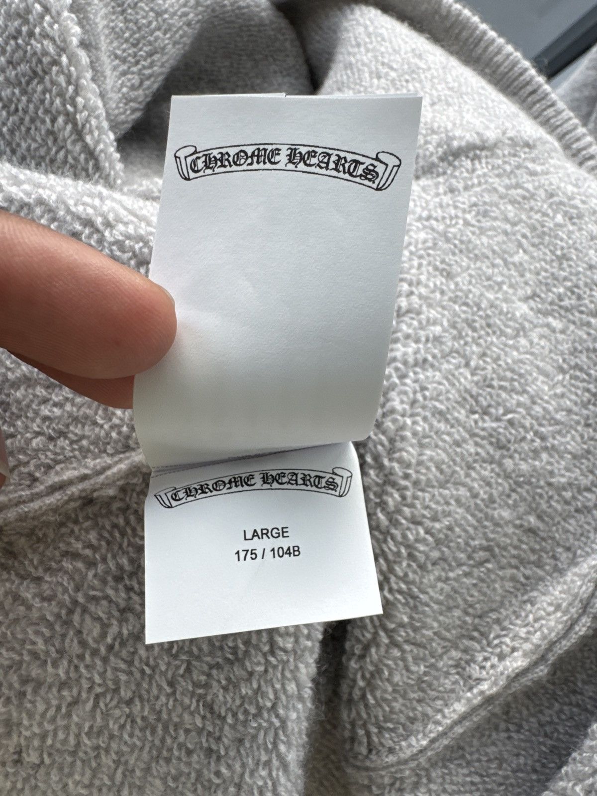 Chrome Hearts CHROME HEARTS GREY CASHMERE HOODIE Size US L / EU 52-54 / 3 - 11 Thumbnail