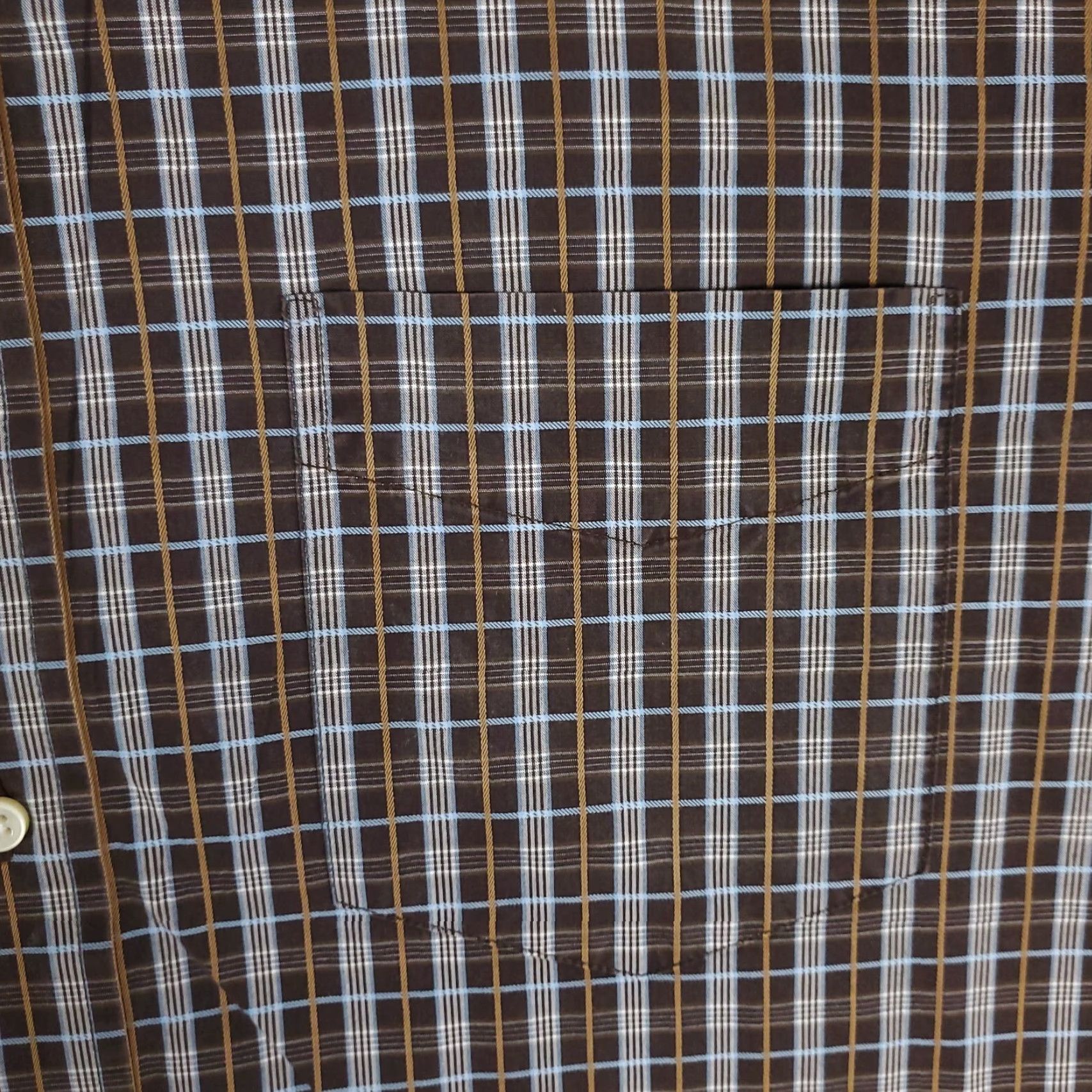 Tommy Hilfiger Tommy Hilfiger Brown Plaid Button-Up Shirt Men's Long Sleeve Size Large Size US L / EU 52-54 / 3 - 2 Thumbnail