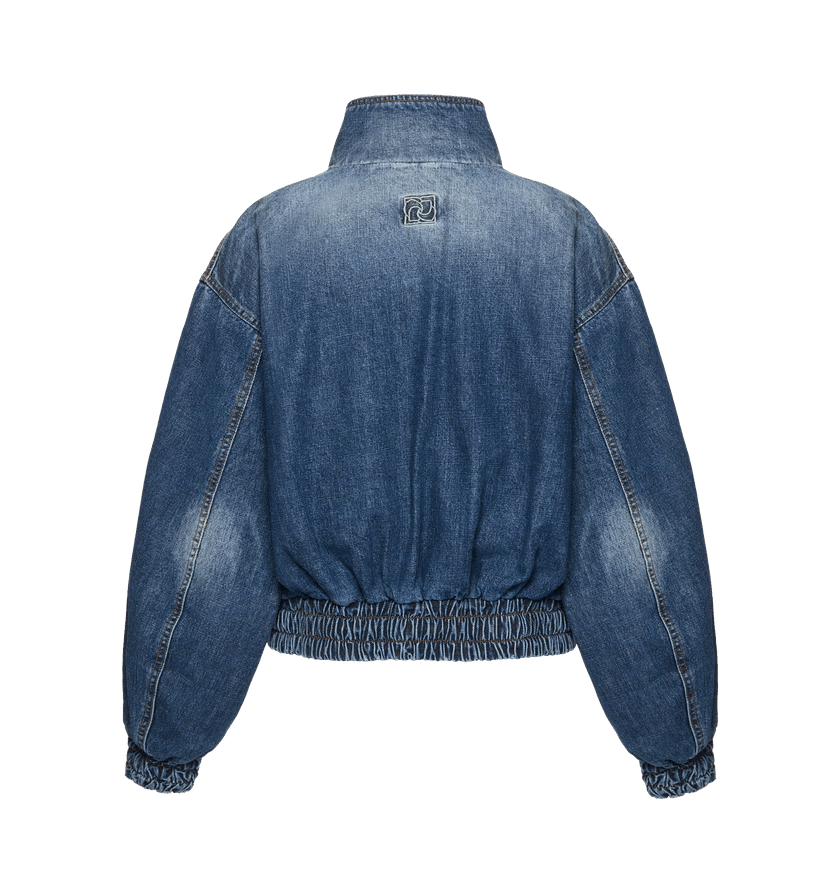 Magda Butrym o1h1sh11225 Denim Bomber Jacket in Dark Blue Size M / US 6-8 / IT 42-44 - 2 Thumbnail