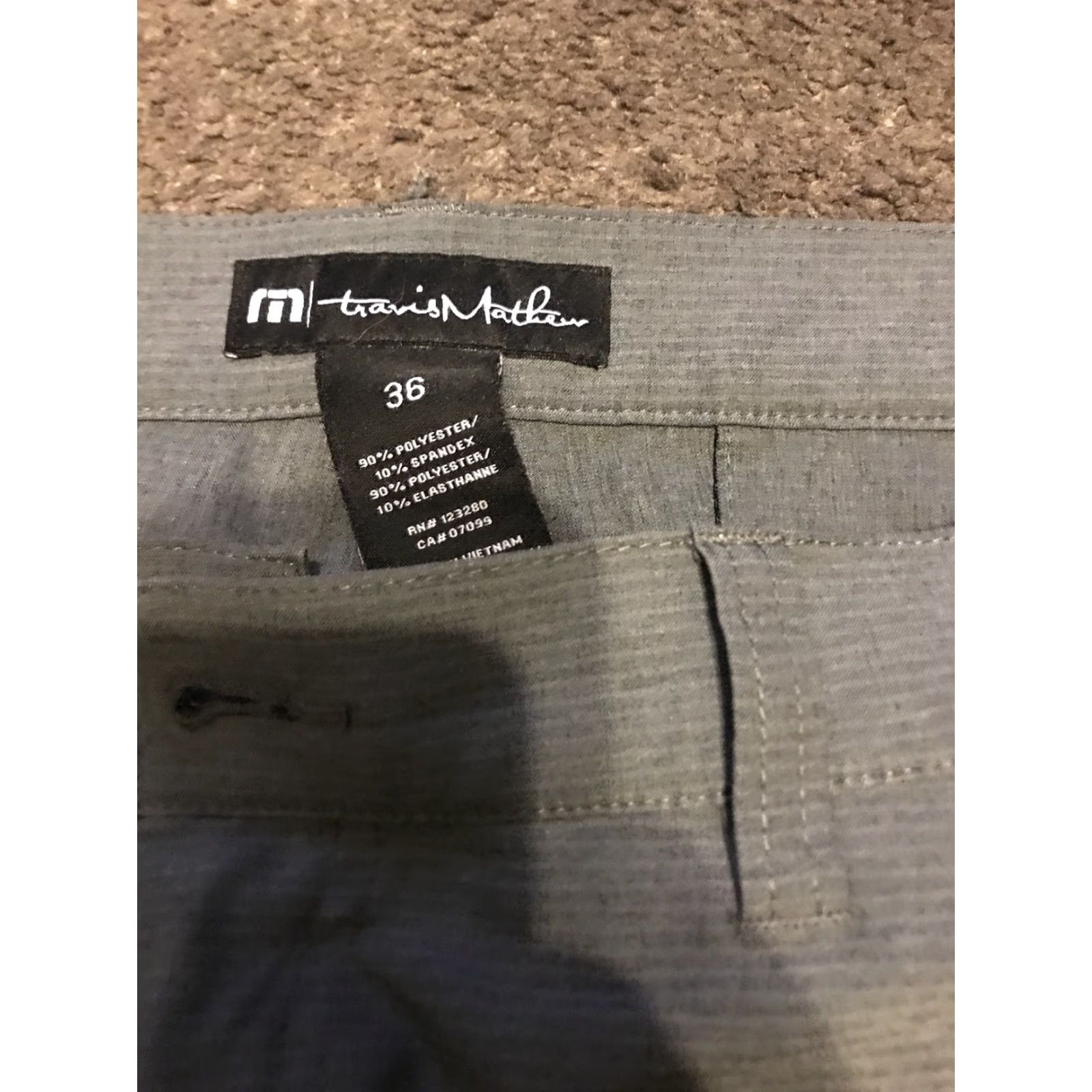 TravisMathew Travis Mathew Chino Shorts 36 Gray Flat Front Lightweight Men’s Medium? Size US 36 / EU 52 - 2 Thumbnail