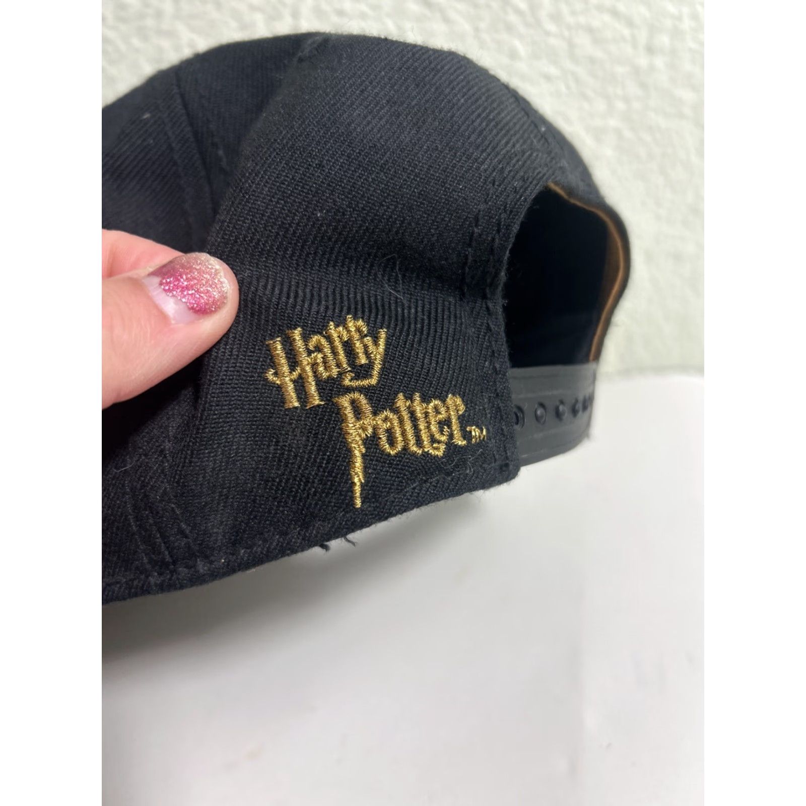 Vintage Bioworld Harry Potter Lightning Bolt Snapback Baseball Cap Black Hat Adjustable Size ONE SIZE - 7 Thumbnail