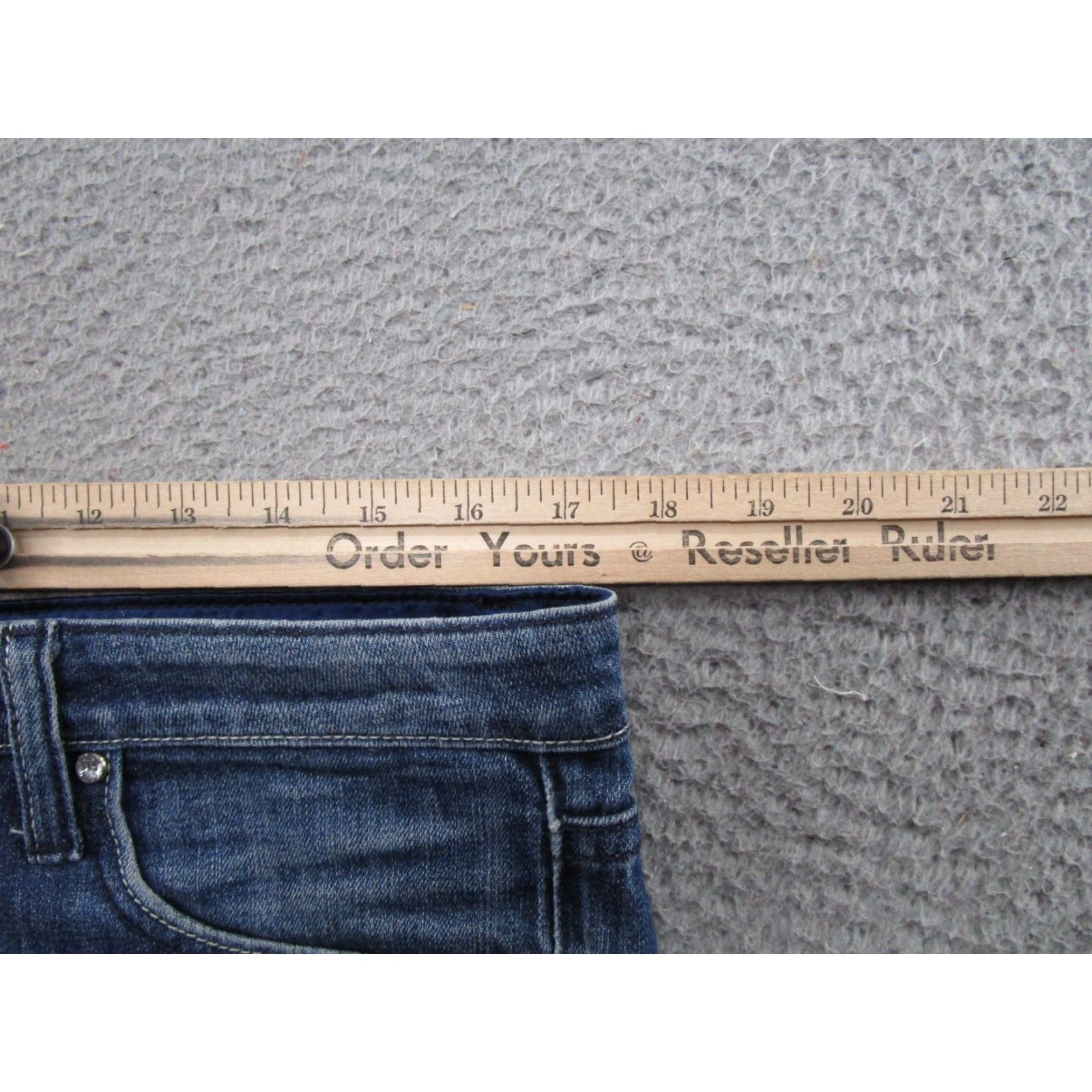 Vintage VTG Y2K VIGOSS Women's Blue Denim Boot Cut Jeans Tag Size 11 (34x31) Y2K Size 32" / US 10 / IT 46 - 6 Thumbnail