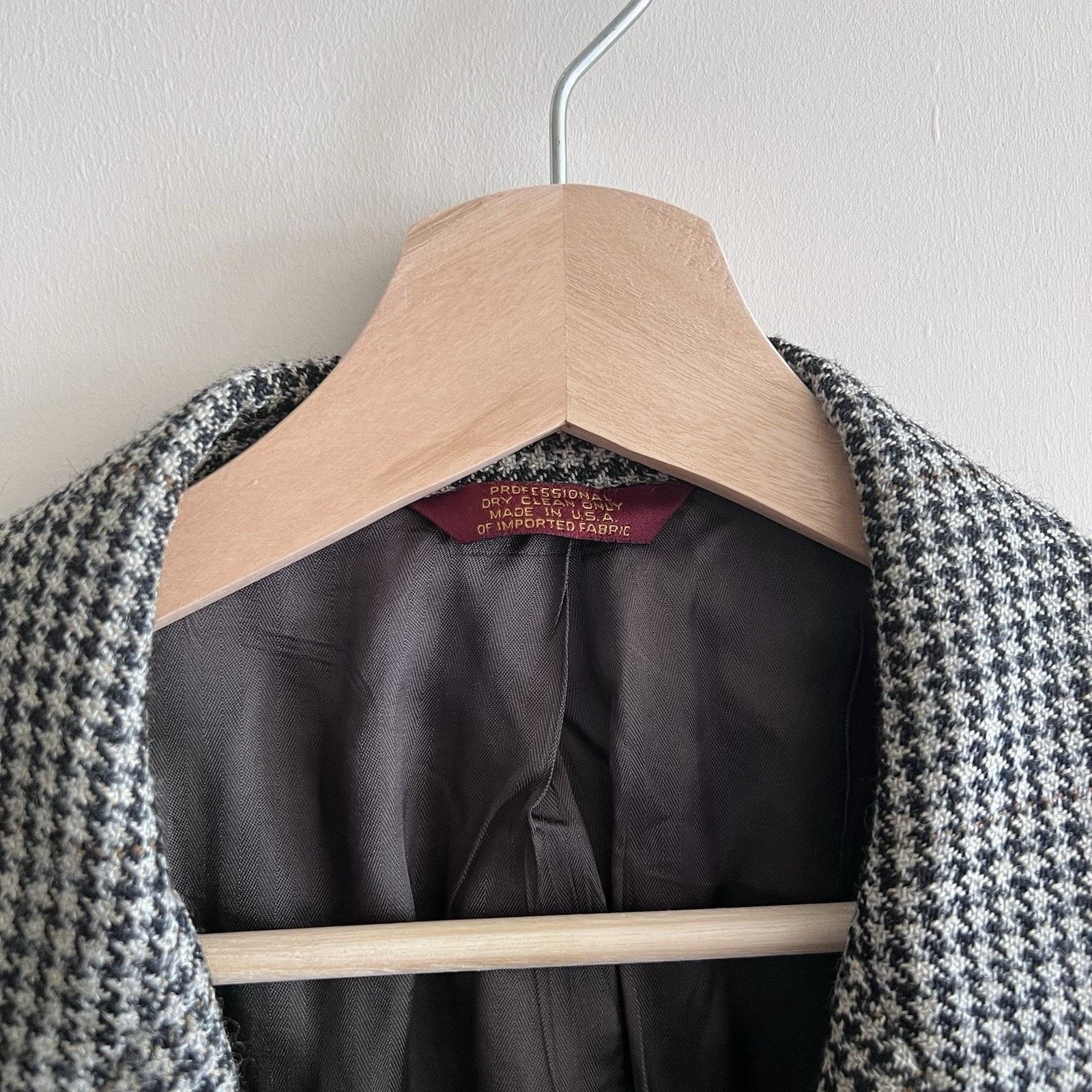 Corbin Vintage 1990’s Houndstooth Pattern Corbin Blazer Size 42R - 3 Thumbnail