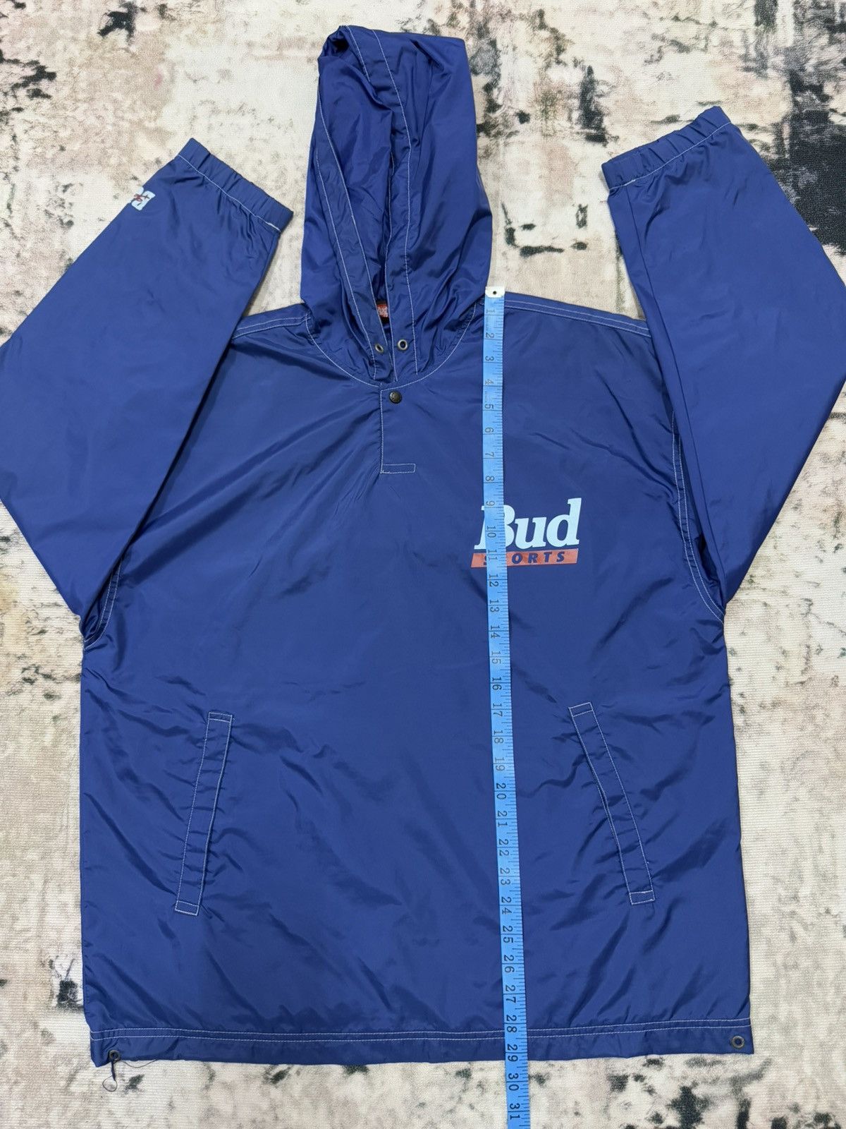 Budweiser × Vintage Vintage Budweiser Sports Pullover Windbreaker Jacket Size US L / EU 52-54 / 3 - 15 Thumbnail