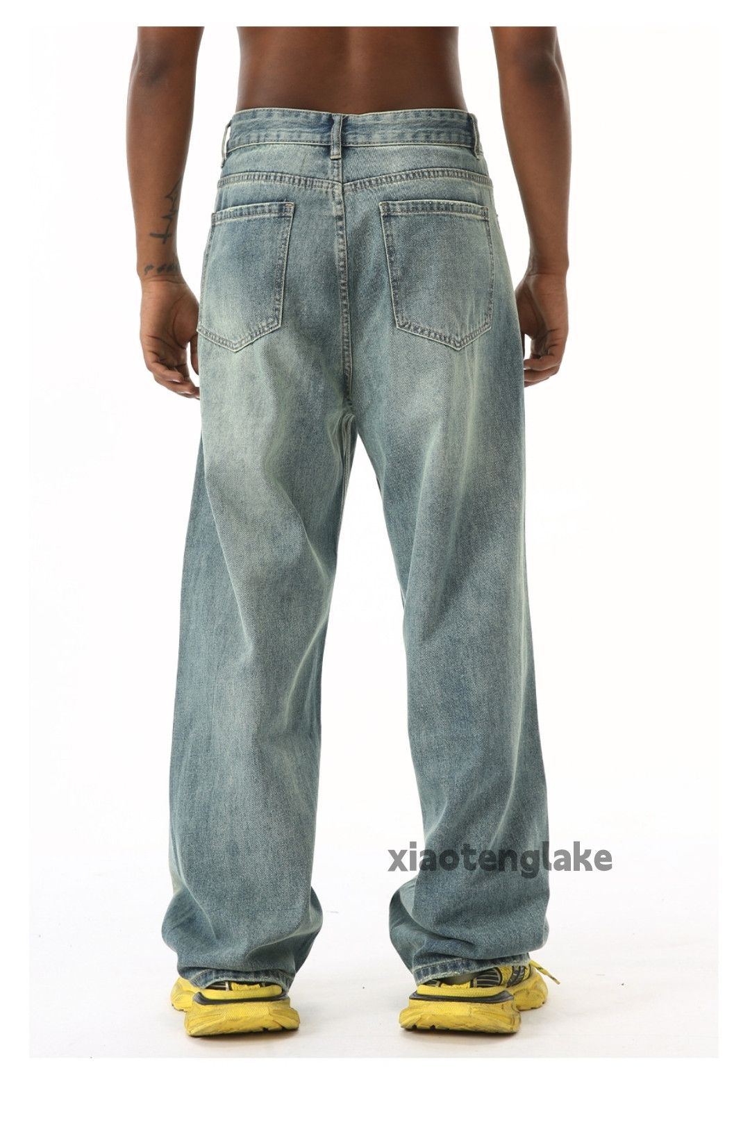 Jean × Vintage washed faded y2k skate hiphop loose baggy jeans Size US 32 / EU 48 - 3 Thumbnail