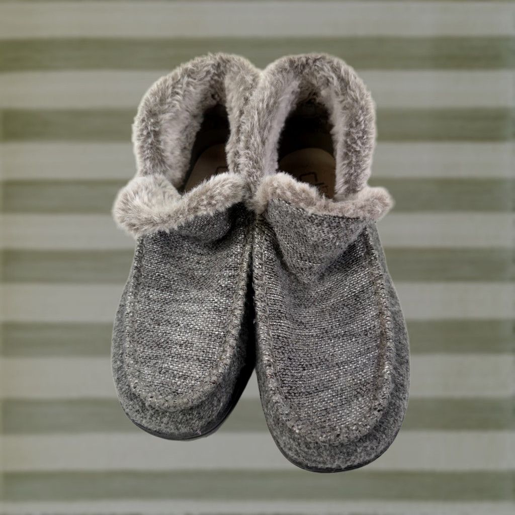 Vintage Hey Dude Denny Boots Womens 9 Sleet Gray Mock Toe Faux Fur Lined Ankle Bootie Size US 9 / IT 39 - 1 Thumbnail
