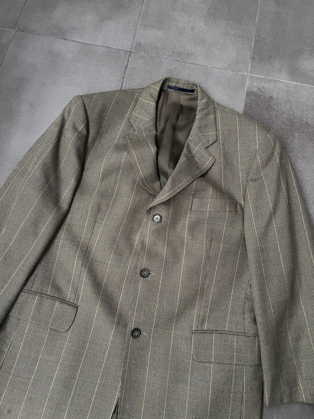 Burberry Vintage Burberry Striped Grey Brown Wool Blazer Size US M / EU 48-50 / 2 - 5 Thumbnail