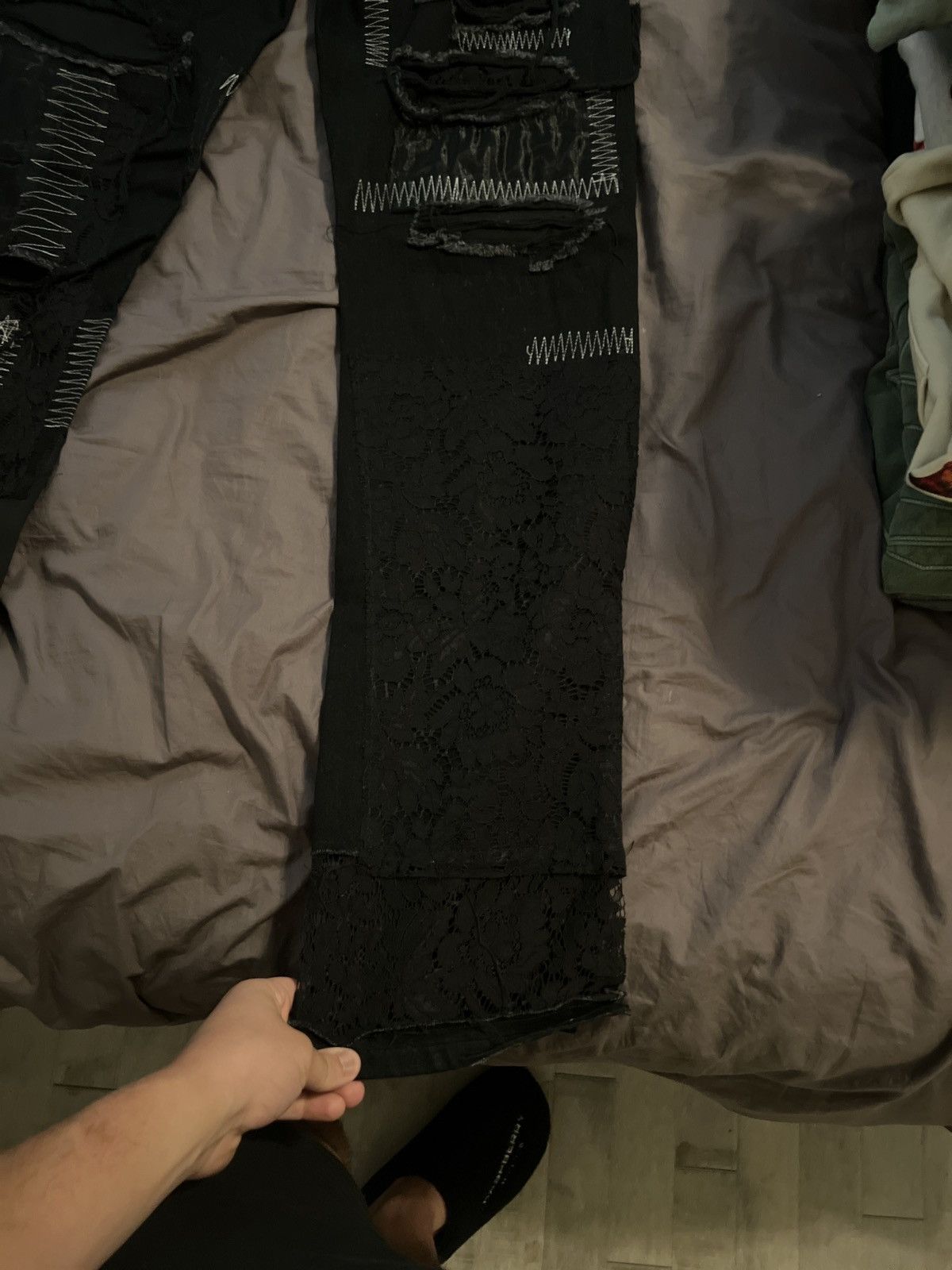 Who Decides War Mrdr brvdo bride lace denim Size US 34 / EU 50 - 2 Thumbnail
