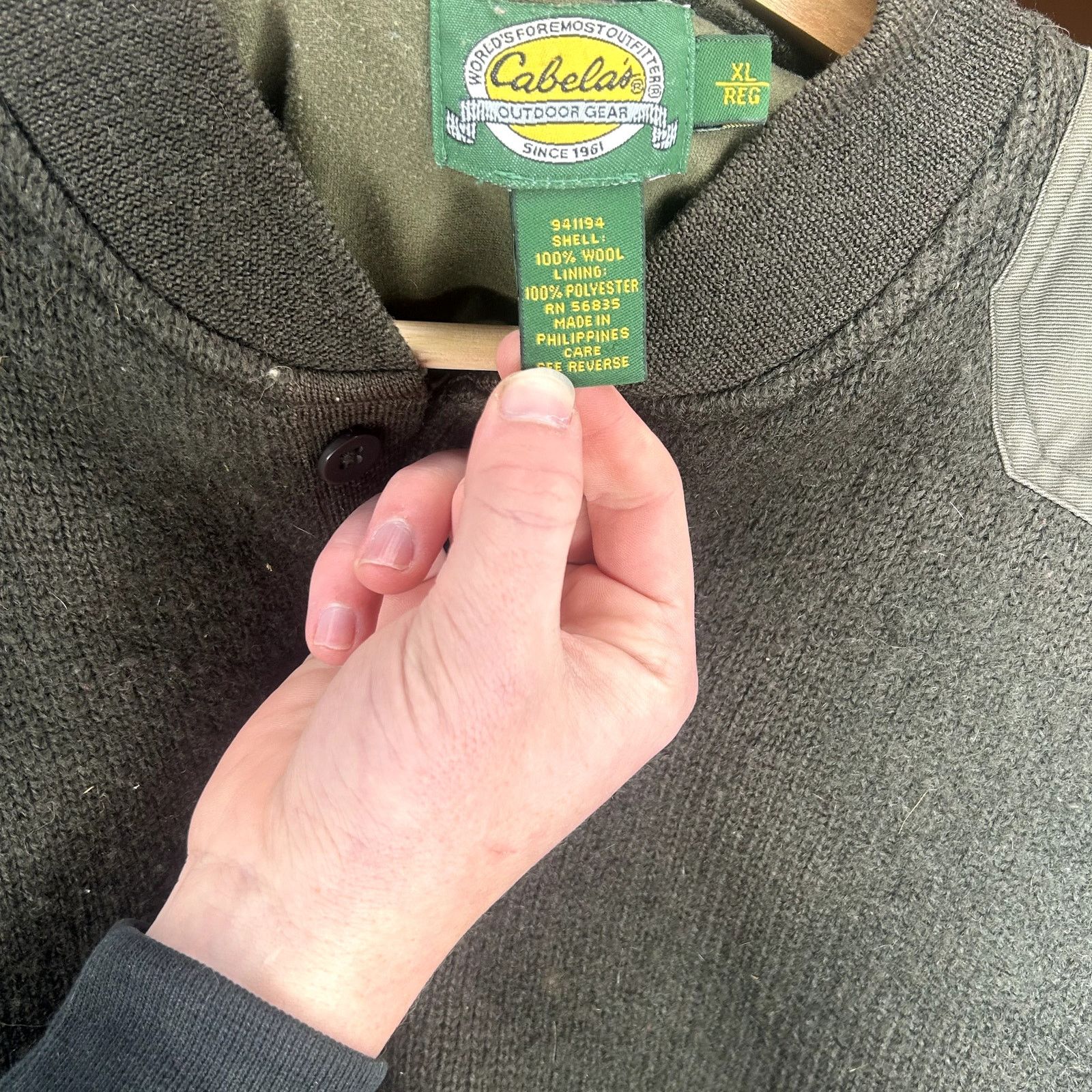 Cabelas Cabelas Heavy Duty Fleece Quarter Button Up Sweater XL Size US XL / EU 56 / 4 - 6 Thumbnail