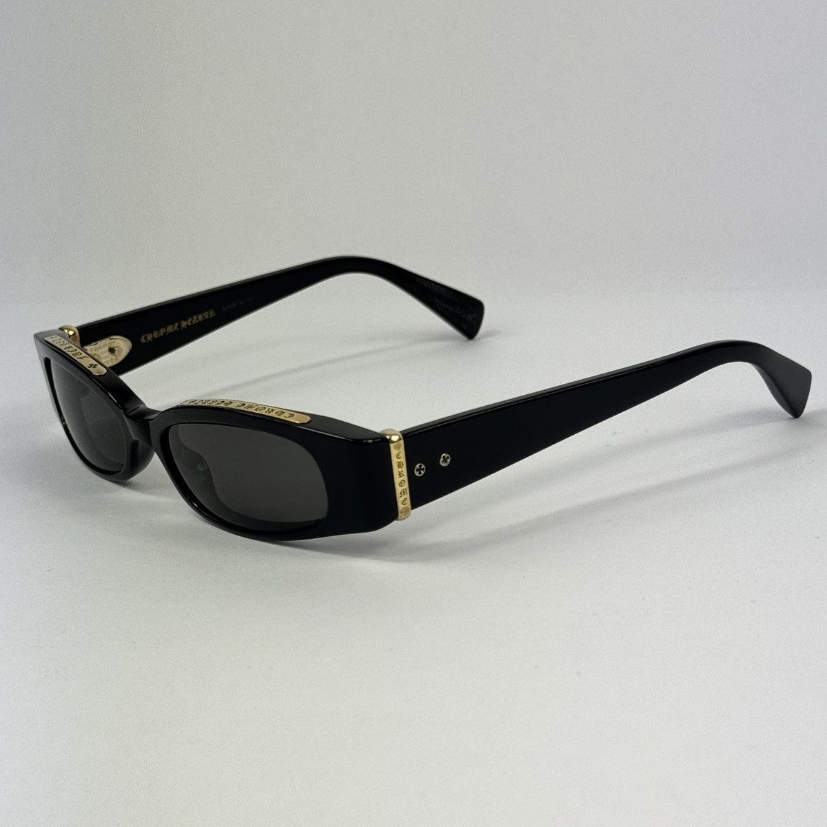 Chrome Hearts LORDN GOLD DETAILED BLACK FRAME SUNGLASSES Size ONE SIZE - 4 Thumbnail