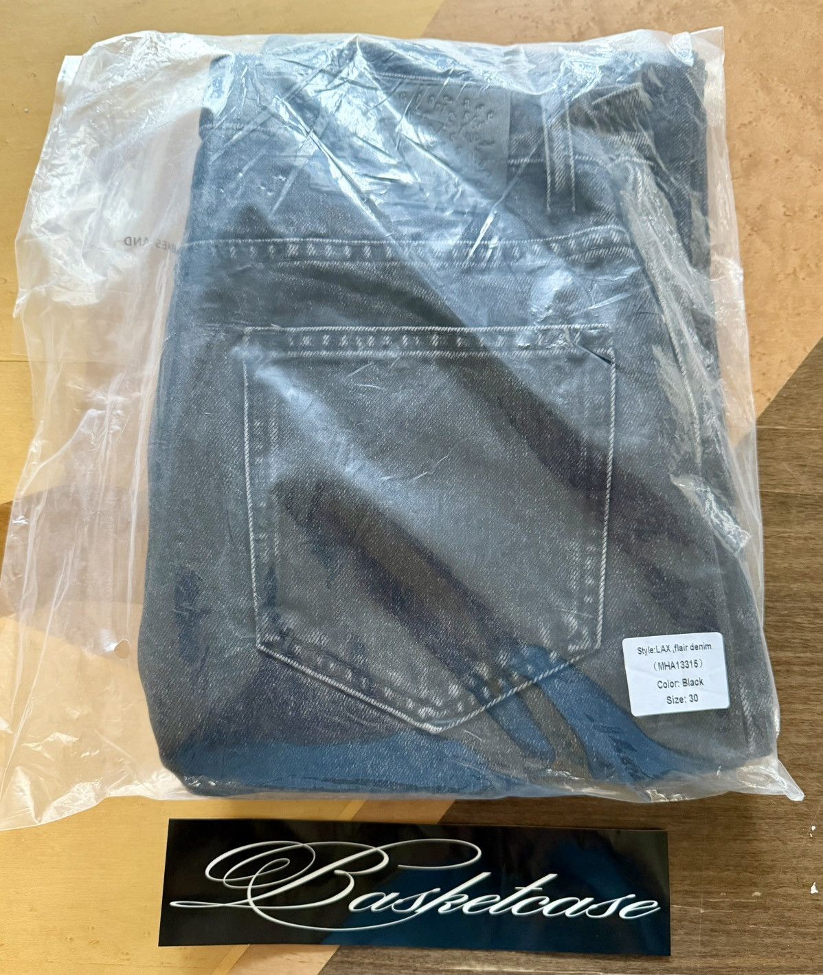 basketcase gallery NEW basketcase LAX Flair Black Denim Pants Size 30 Size US 30 / EU 46 - 2 Thumbnail