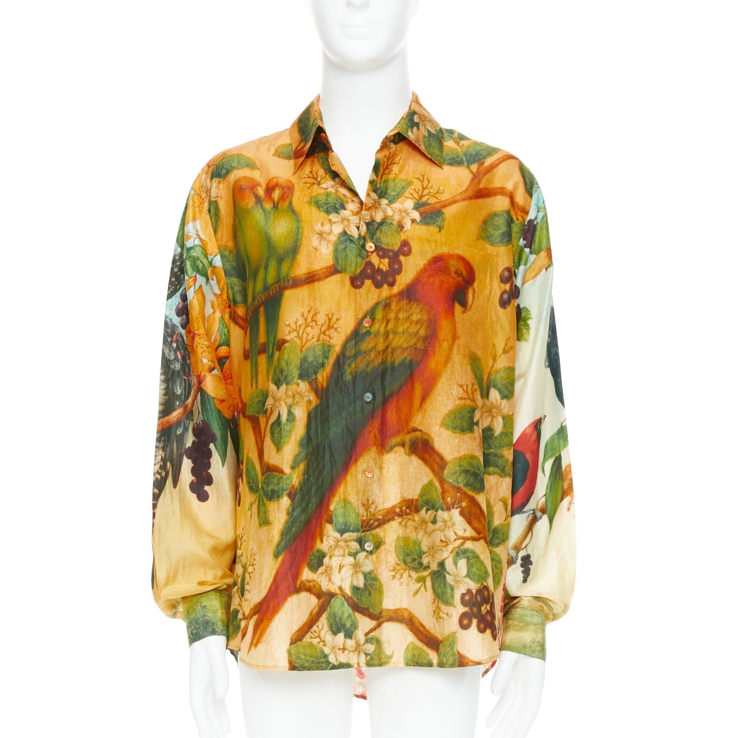 Other rare SABYASACHI 100% silk parrot bat mixed animal floral print shirt EU42 XL Size US XL / EU 56 / 4 - 1 Thumbnail