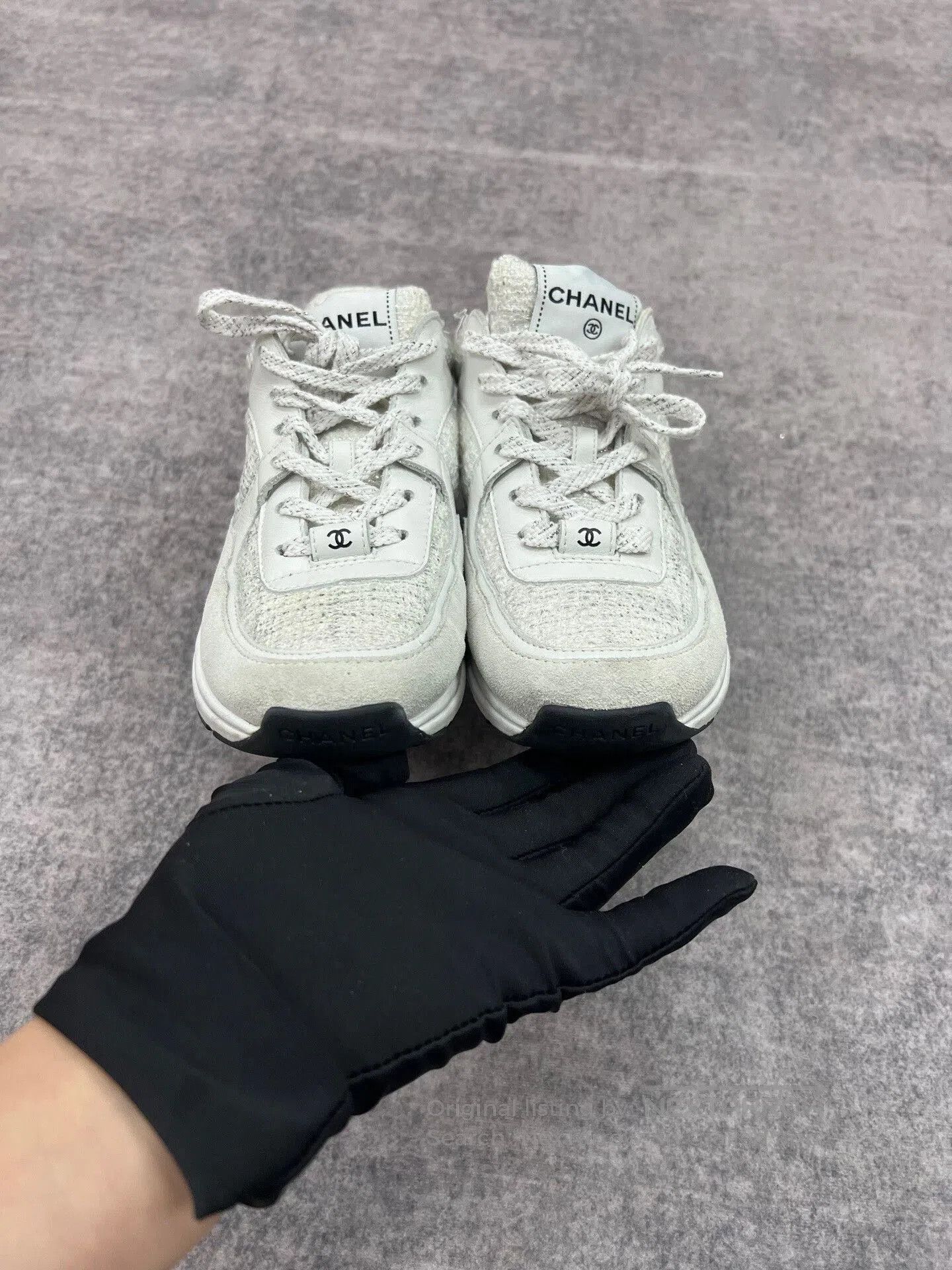 Chanel Chanel White Double C Athletic Sneakers. Size US 6 / IT 36 - 5 Thumbnail