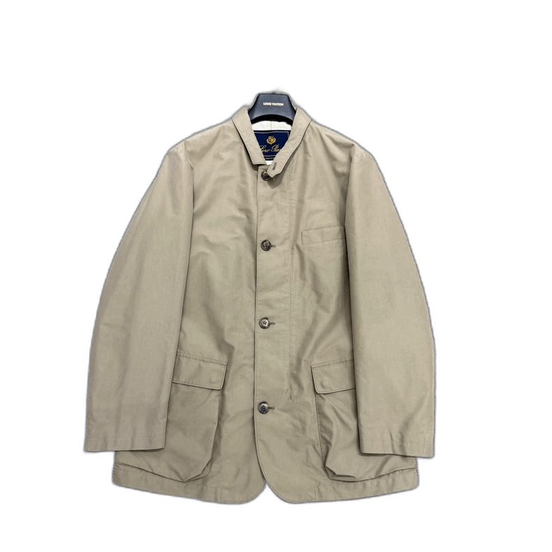 loro piana solid color trench coat