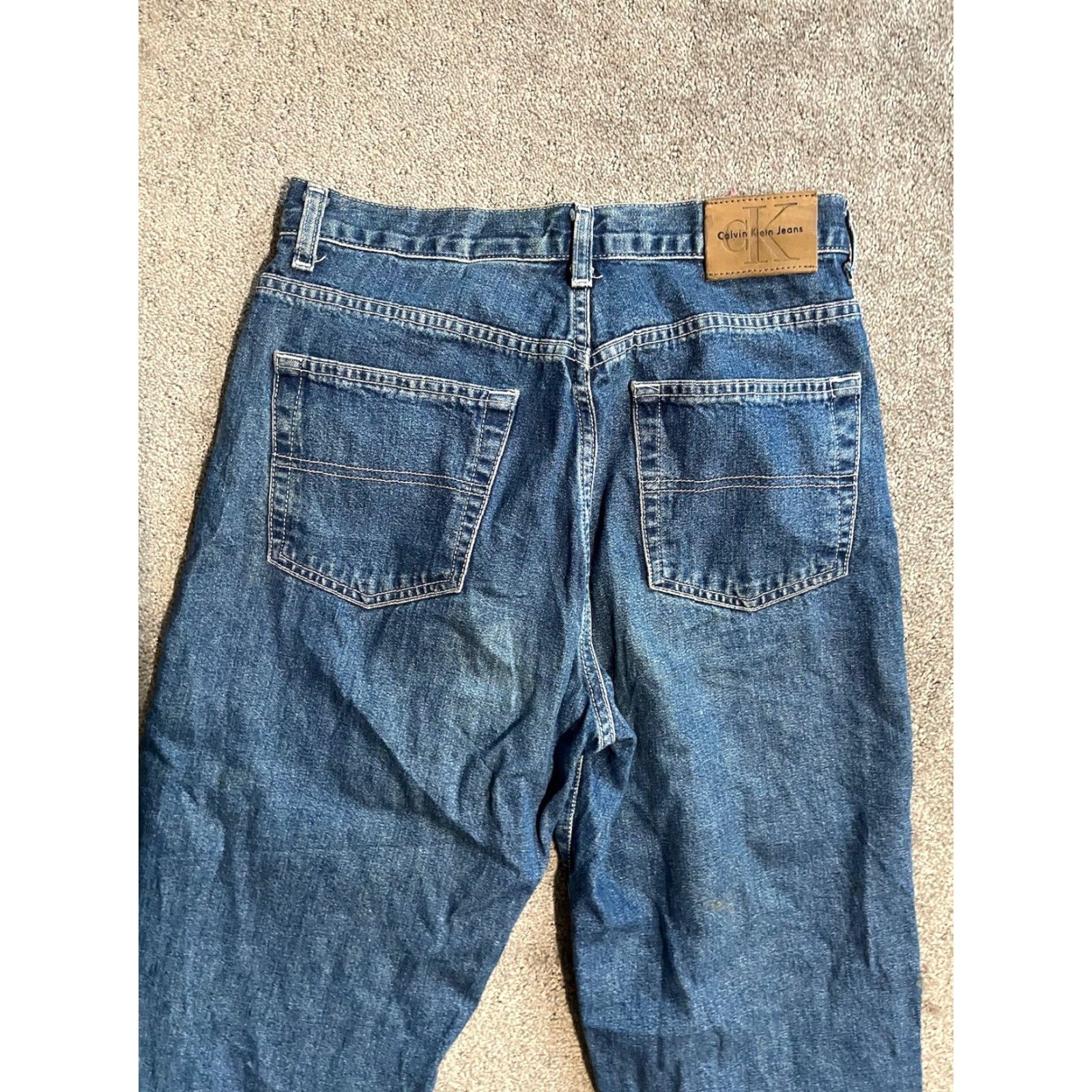 Calvin Klein Calvin Klein Jeans Women’s Straight Leg Denim Blue Light Blue Stone Wash Size 7 5-Pocket Design Inseam 28 in Regular Vintage: No N/A Size 28" / US 6 / IT 42 - 2 Thumbnail