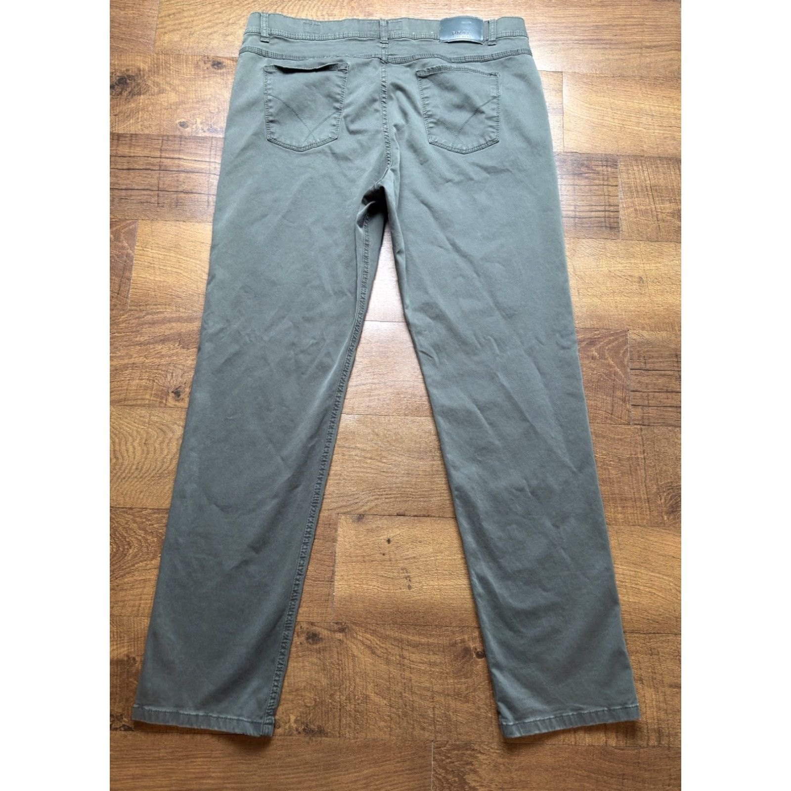 BRAX Brax Feel Good Cooper Fancy Straight Chino Stretch Pants Mens 40X34 Green Vintage No Size US 40 / EU 56 - 2 Thumbnail