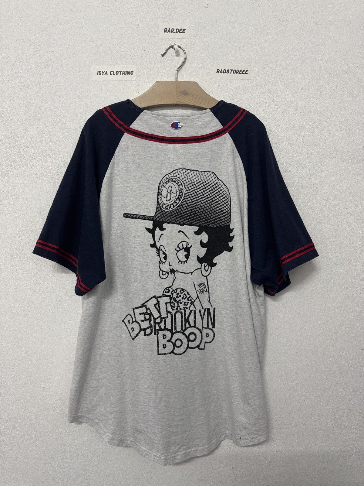 New York Yankees Champion x NY x Bettyboop Button Shirt Size US XL / EU 56 / 4 - 6 Thumbnail