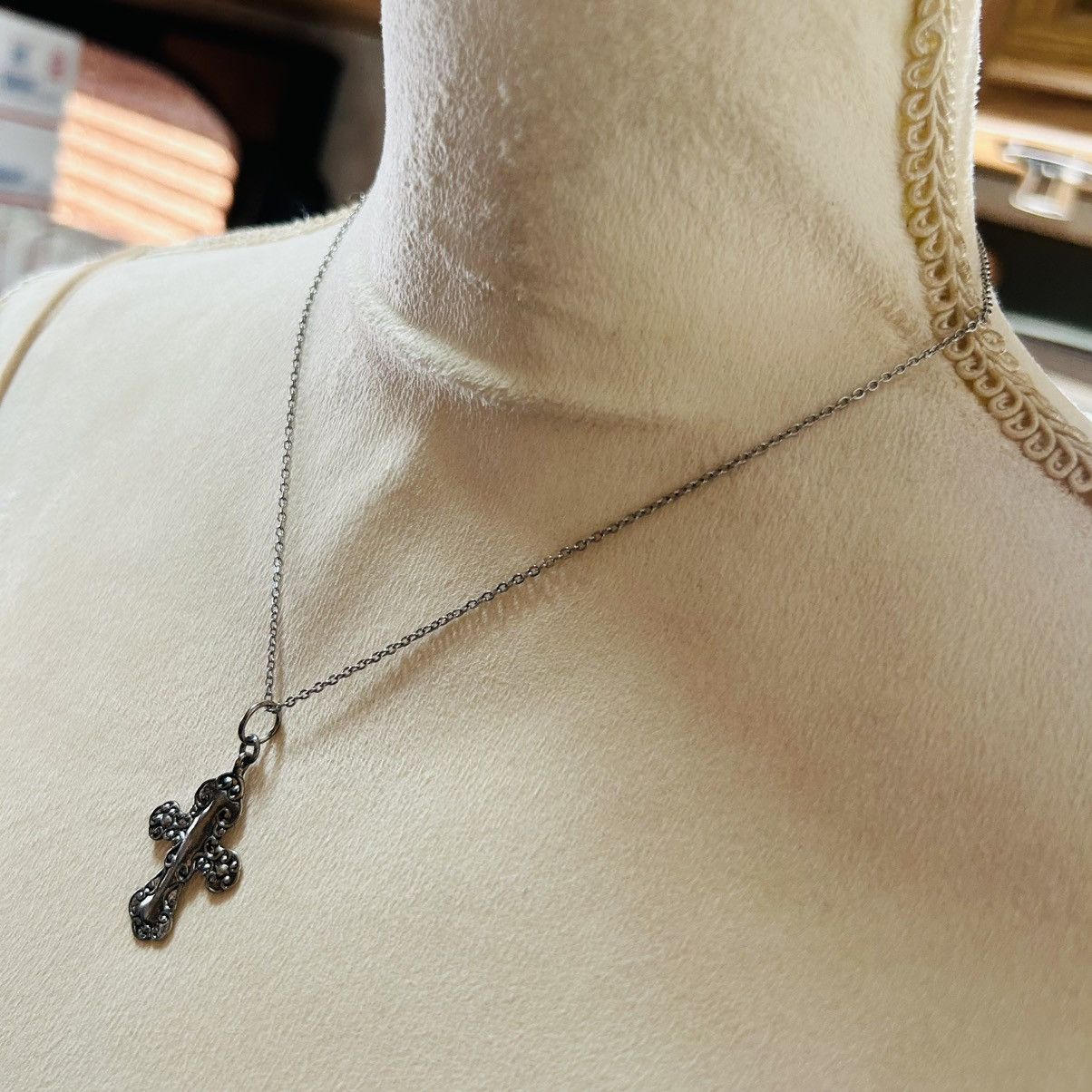 Handmade Handcrafted vintage filigree cross pendant on chain necklace Size ONE SIZE - 3 Thumbnail