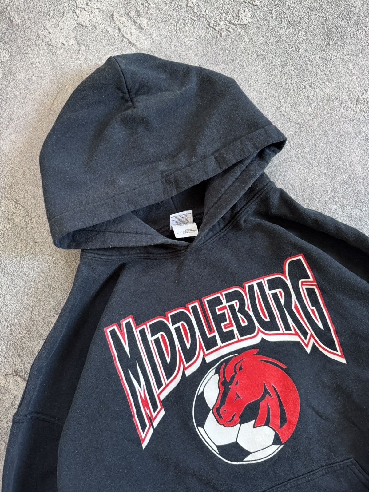 Vintage Middleburg L hoodie relaxed black long sleeve sweatshirt Size US L / EU 52-54 / 3 - 2 Thumbnail