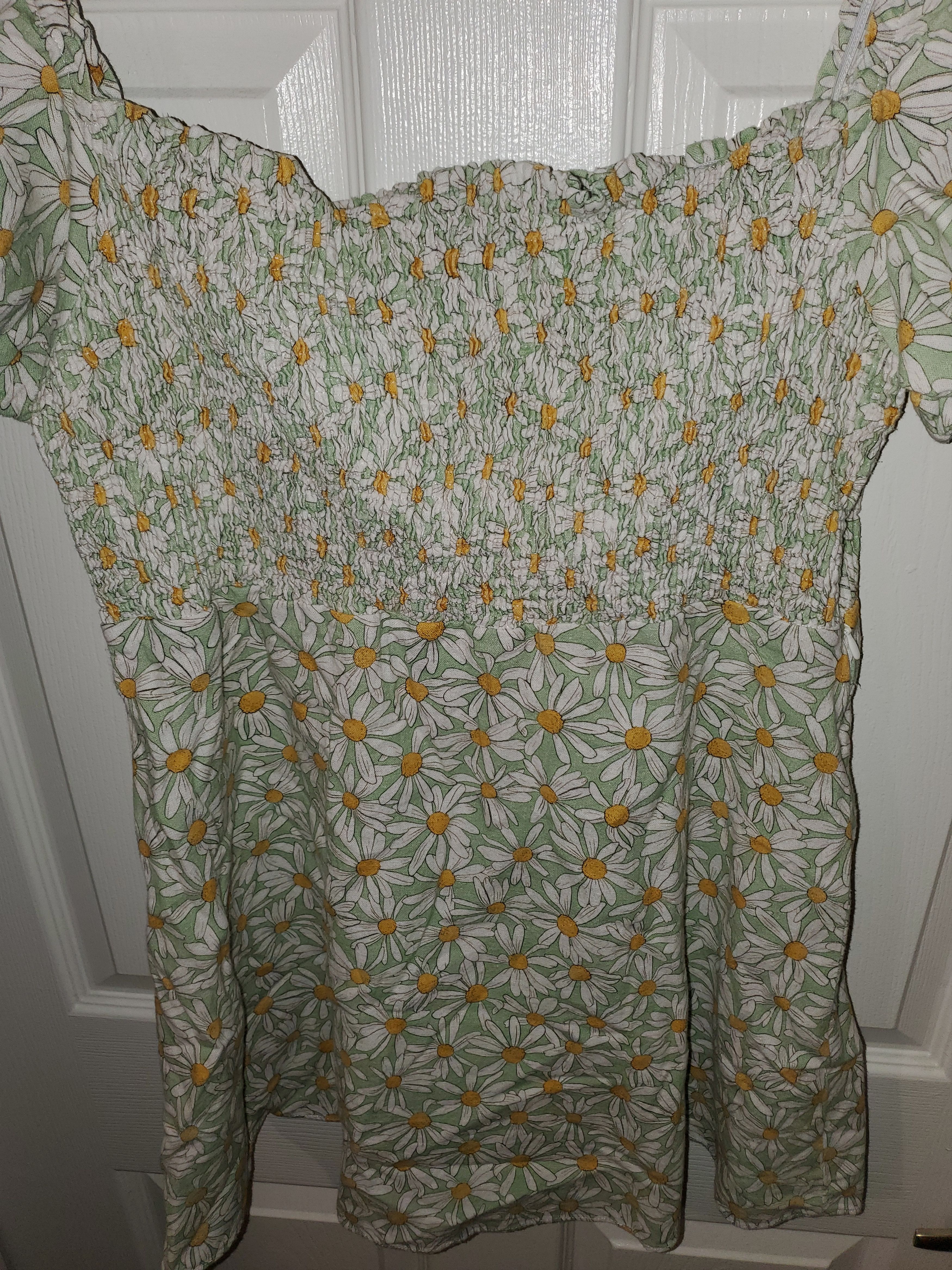 Zara Plus size Zara mini mint green with daisy flower print dress Size XXL / US 16-18 / IT 52-54 - 8 Thumbnail