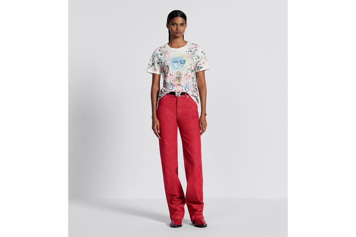 Dior o1bcso1str0225 Fitted Jeans in Red Size 30" / US 8 / IT 44 - 4 Thumbnail