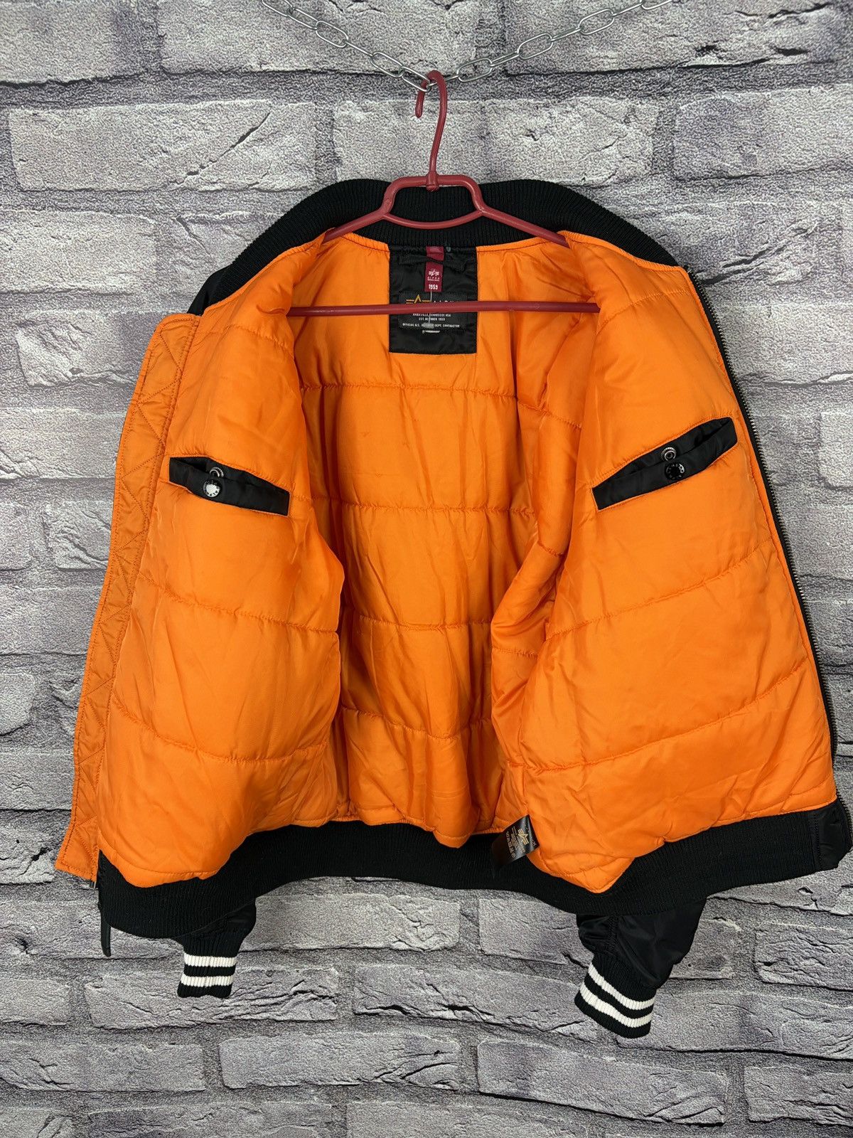 Alpha Industries Vintage rare bomber Alpha Industries military jacket Size US M / EU 48-50 / 2 - 13 Thumbnail
