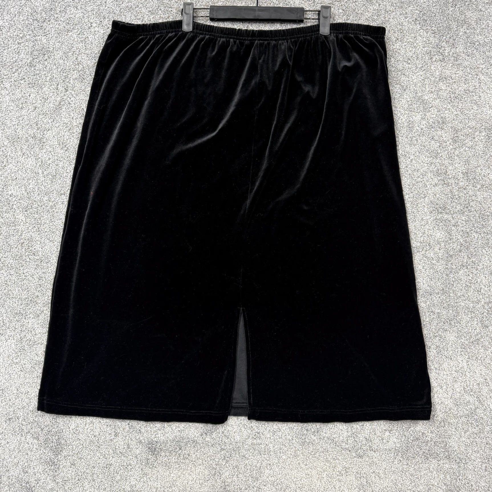 Blair VINTAGE Blair Skirt 3XL Plus Size Black Velvet Long A-Line Elastic Waist Whimsigoth Size 40" / US 18 - 7 Thumbnail