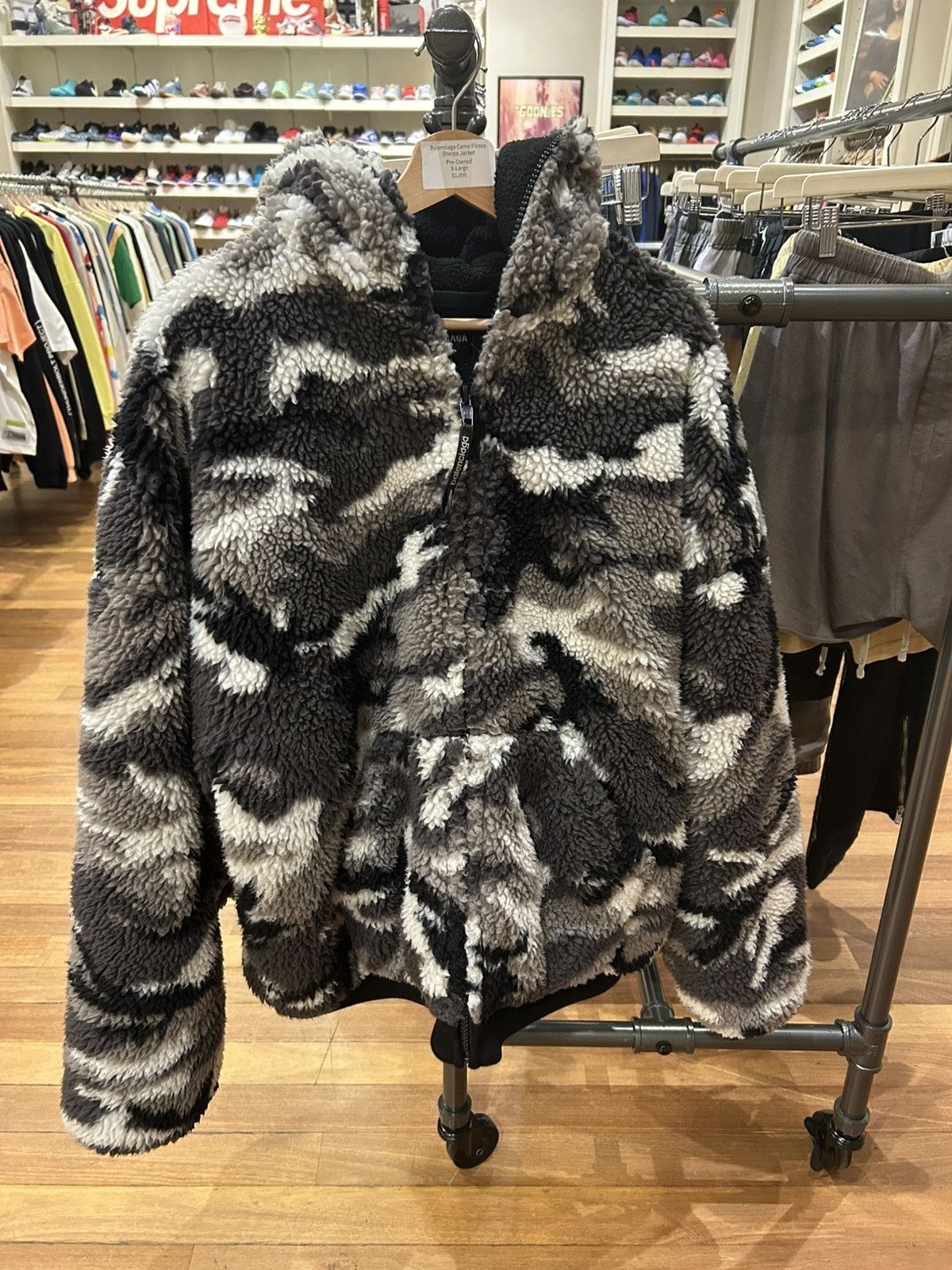 Balenciaga Camo Fleece Sherpa Jacket