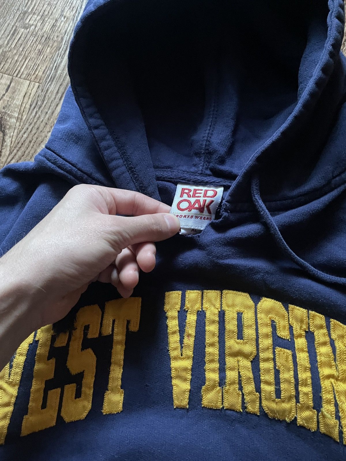 Vintage Vintage Y2K West-Virginia University Hoodie Distressed Size US XL / EU 56 / 4 - 4 Thumbnail