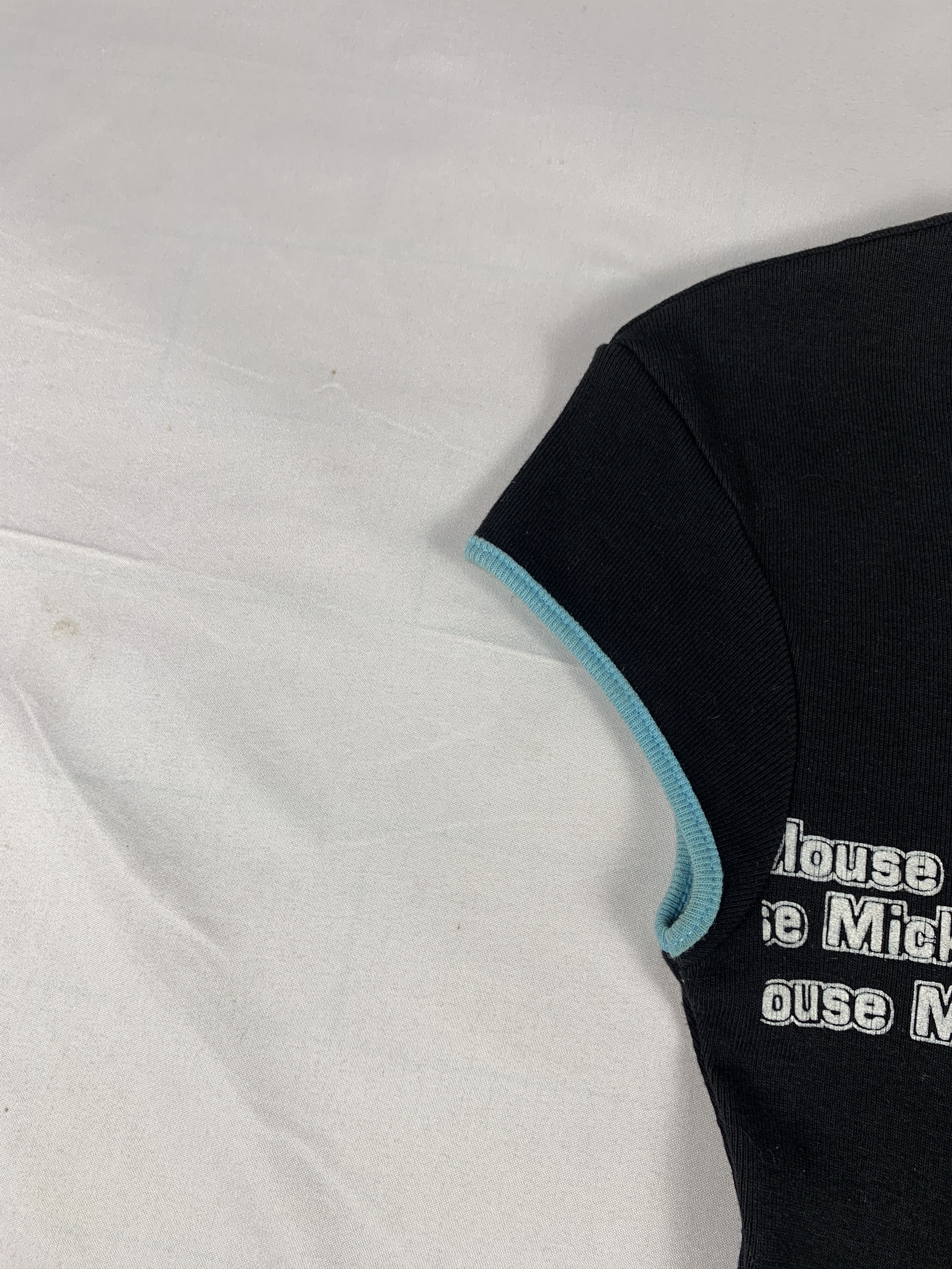 Disney 2000s Mickey Mouse Square Neck Ringer Fitted Tee (S) Size S / US 4 / IT 40 - 6 Thumbnail